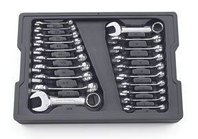 20Pc Stubby Wr Set-Sae/Mm