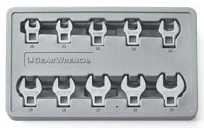 10 Pc. Metric Crowfoot Wrench Set