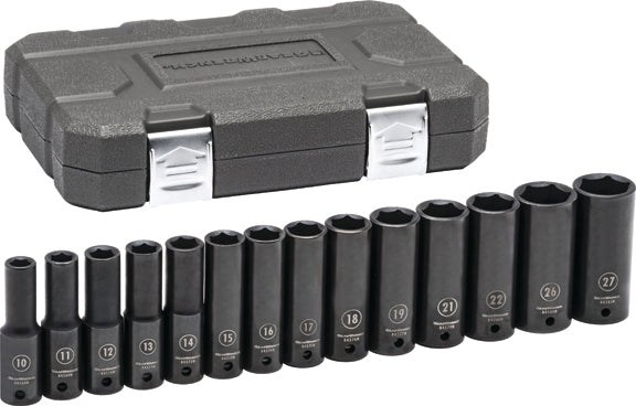 14Pc 1/2 6Pt Met. Dp Sckt Set