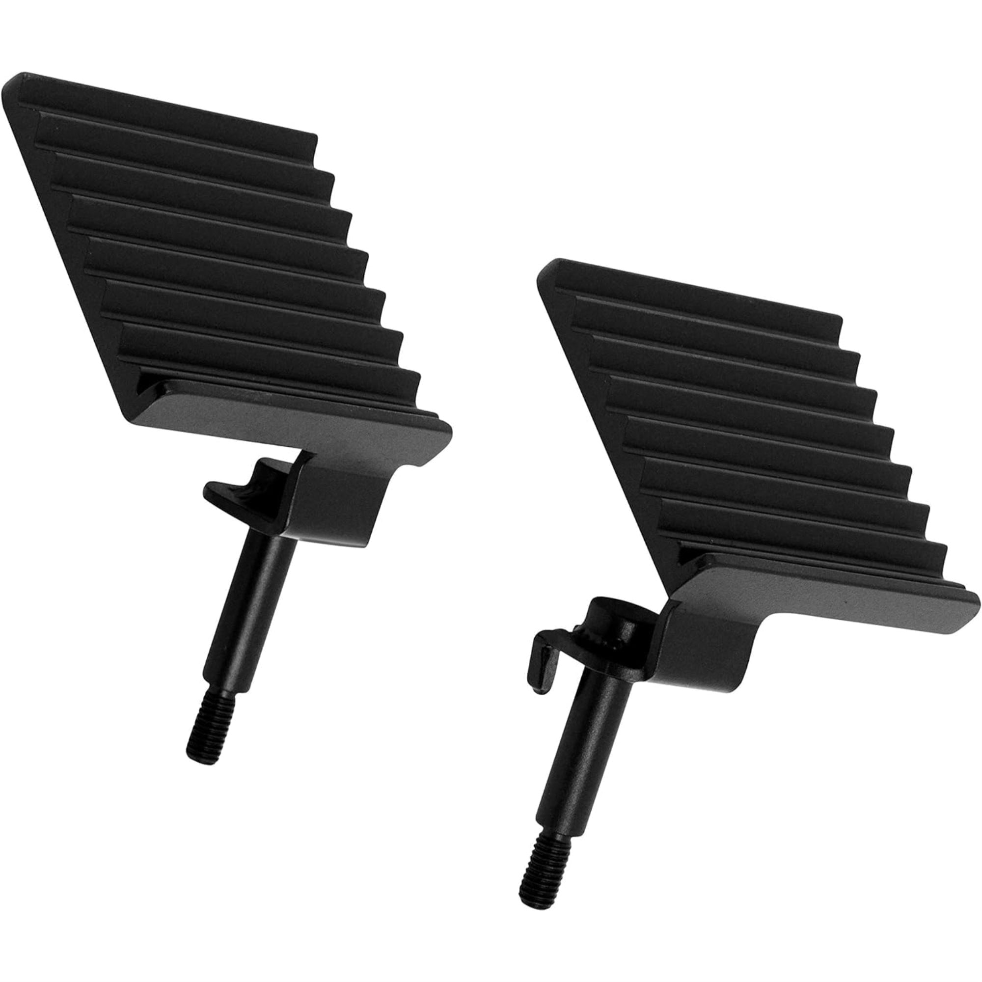 Fishbone Offroad Foot Peg Set (Driver & Passenger), Jl - 2018 - Up, Black Powder Coated Steel