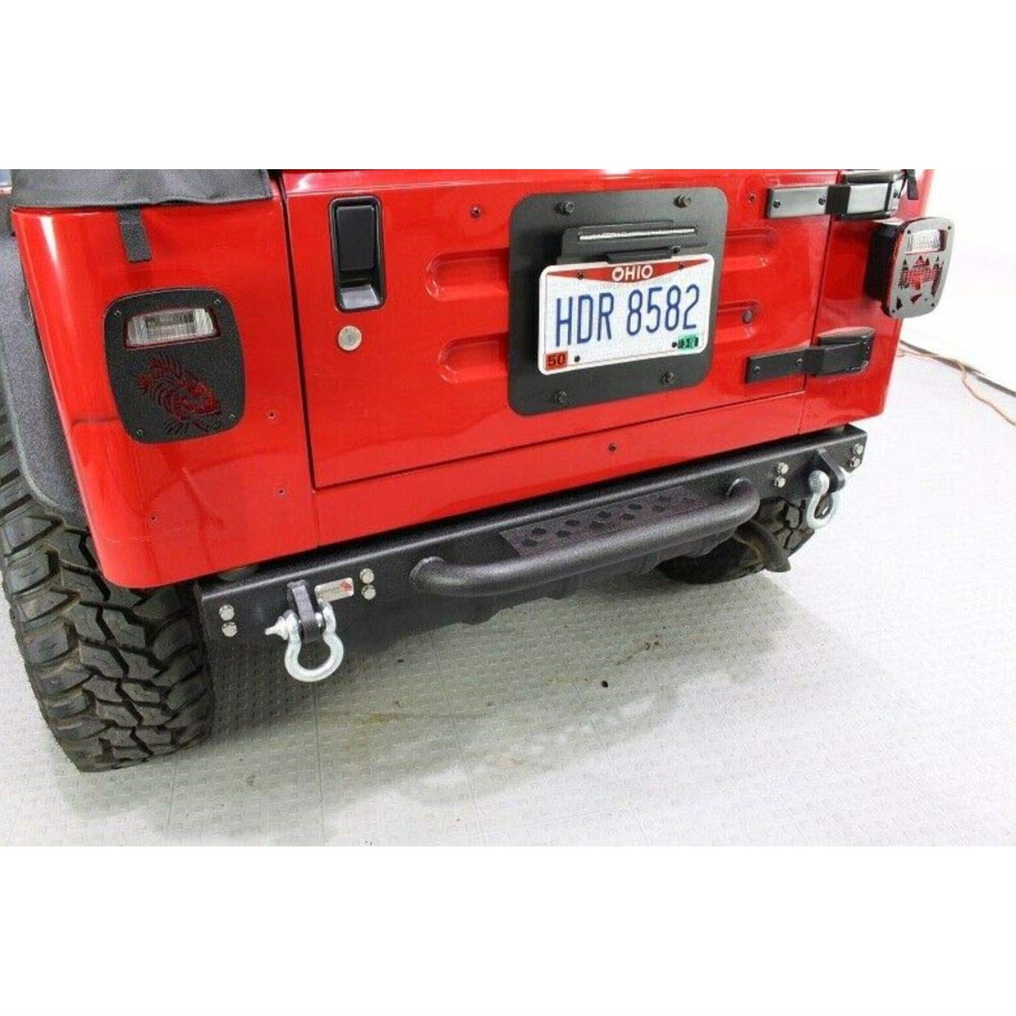 Fishbone Offroad Fb22072 Jeep Rear Bumper W/Step 97-06 Wrangler Tj Piranha Series