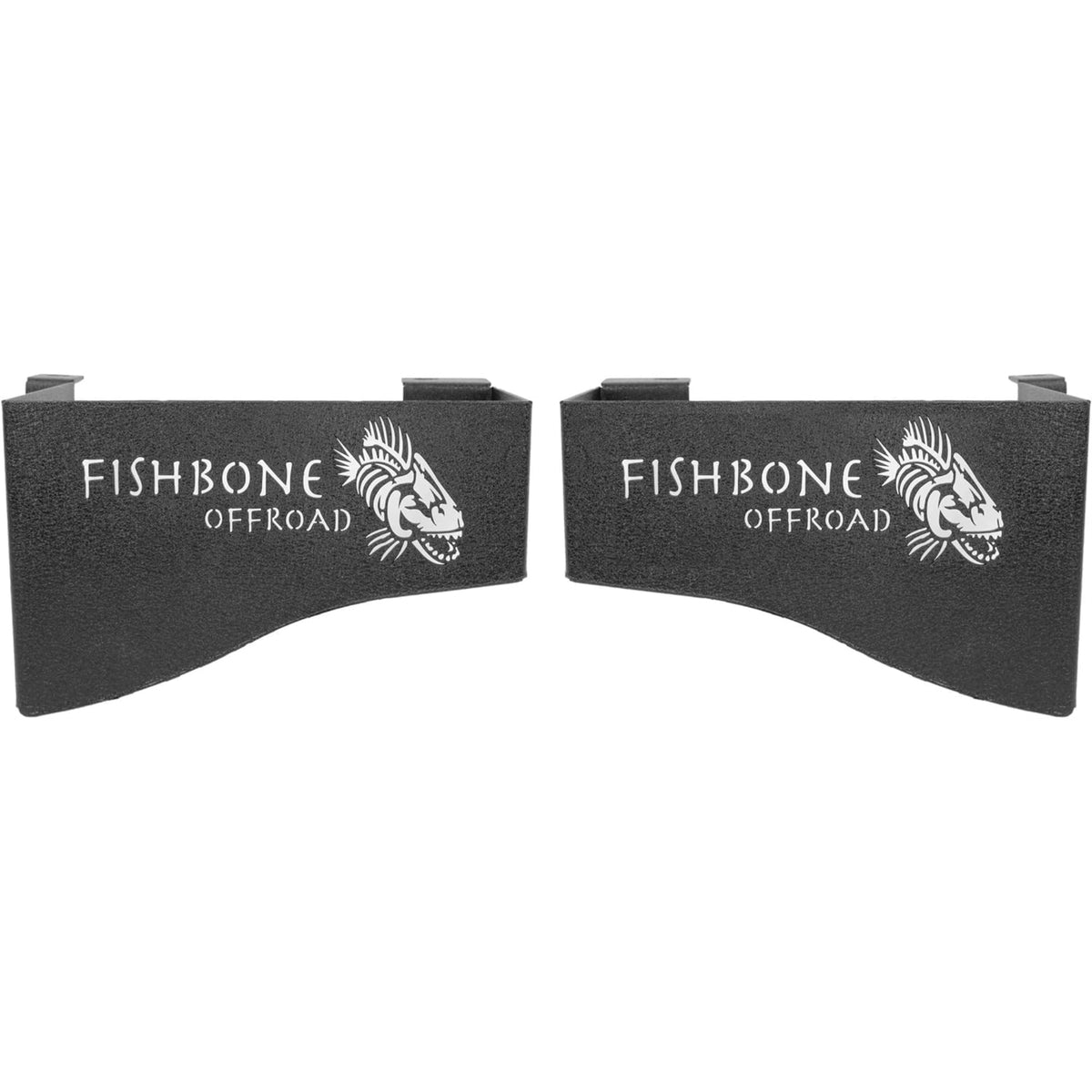 Fishbone Offroad Fb25081 Jeep Jk Wheel Well Storage Bins 07-17 Wrangler Jk 4 Dr Black Textured Powdercoat Steel