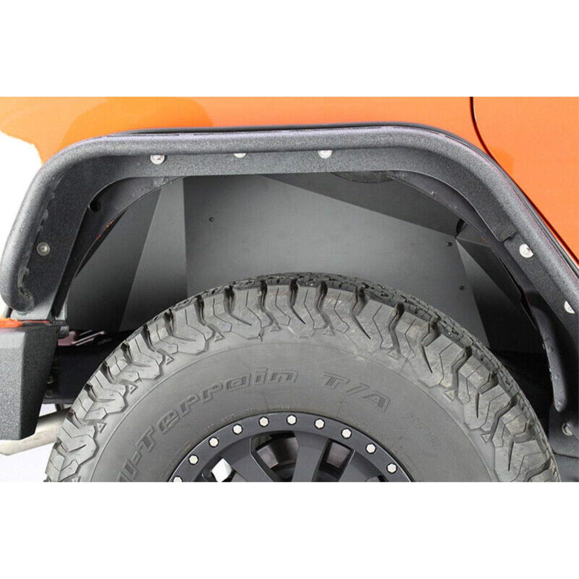 Fishbone Offroad Fb33007R Jeep Rear Inner Fenders 07-18 Wrangler Jk Aluminum Black Powercoat