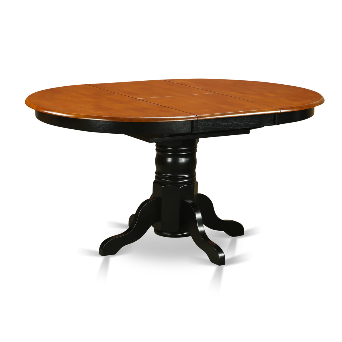 7 Pc Kitchen Table Set - Expandable Dining Table & 6 Wooden Chairs - Black & Cherry Finish - Asian Hardwood - Elegant Design