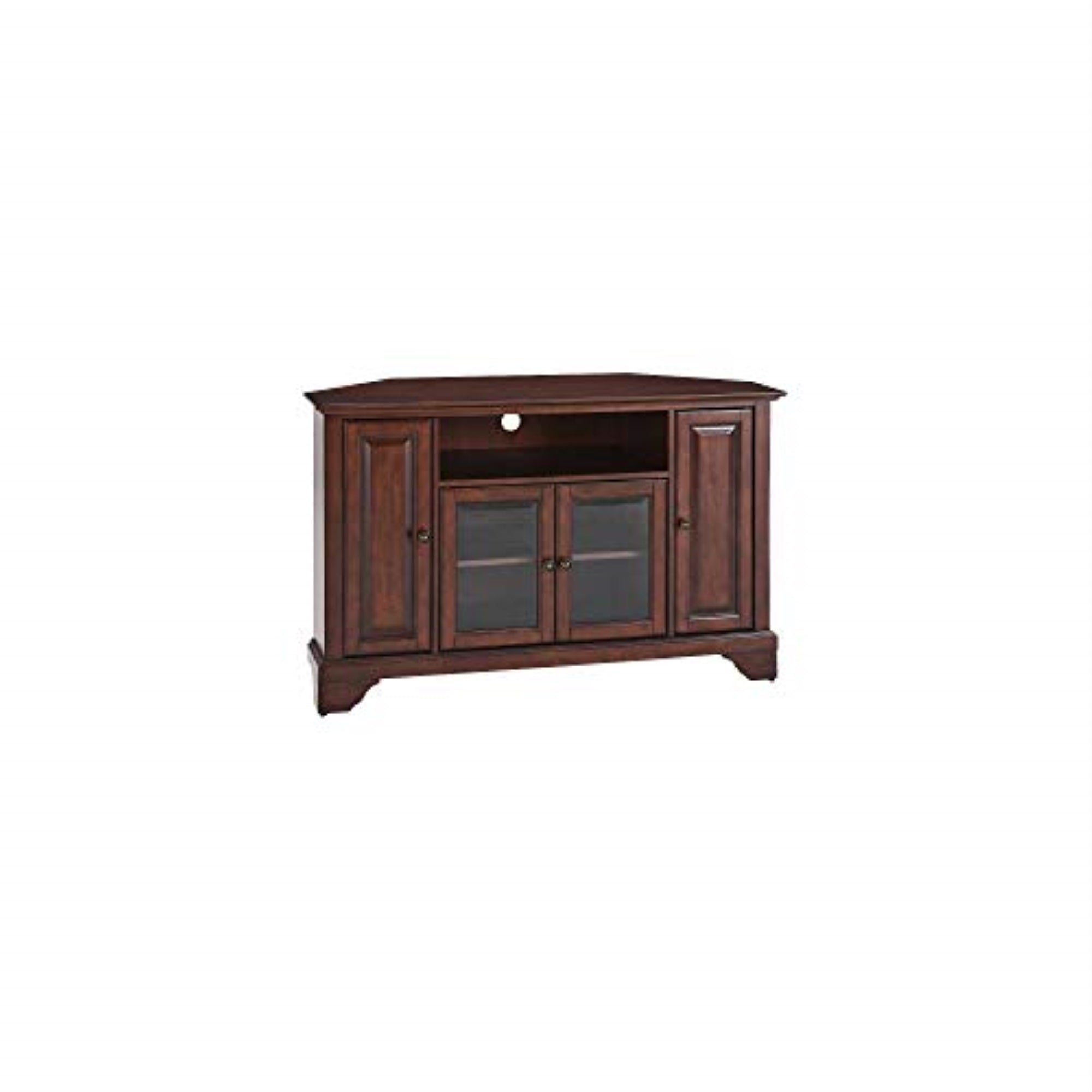 Casafoyer Furniture Lafayette Tv Stand For 50+ Inch Tvs, Entertainment Center With Adjustable Storage Shelves, Vintage Mahogany