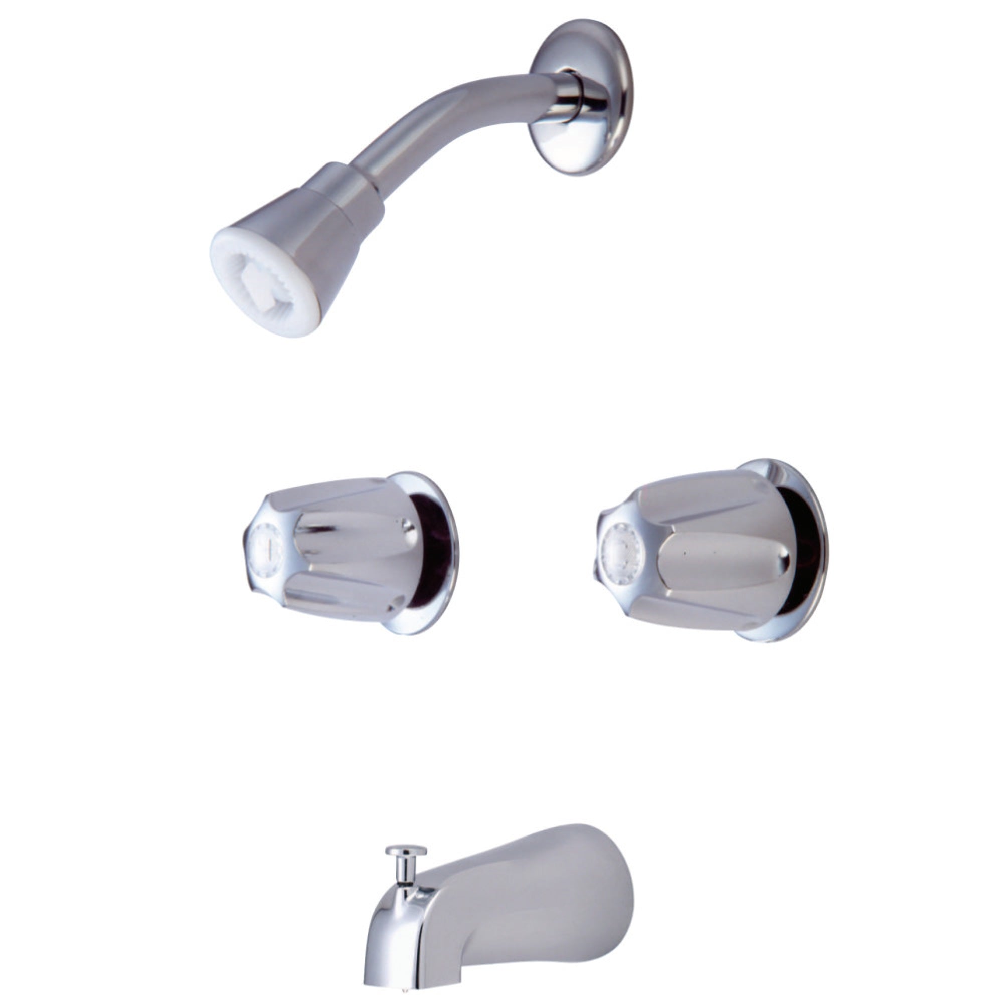Kingston Brass Kf112 Generic Twin Handle 8 Center Tub & Shower Valve, Polished Chrome