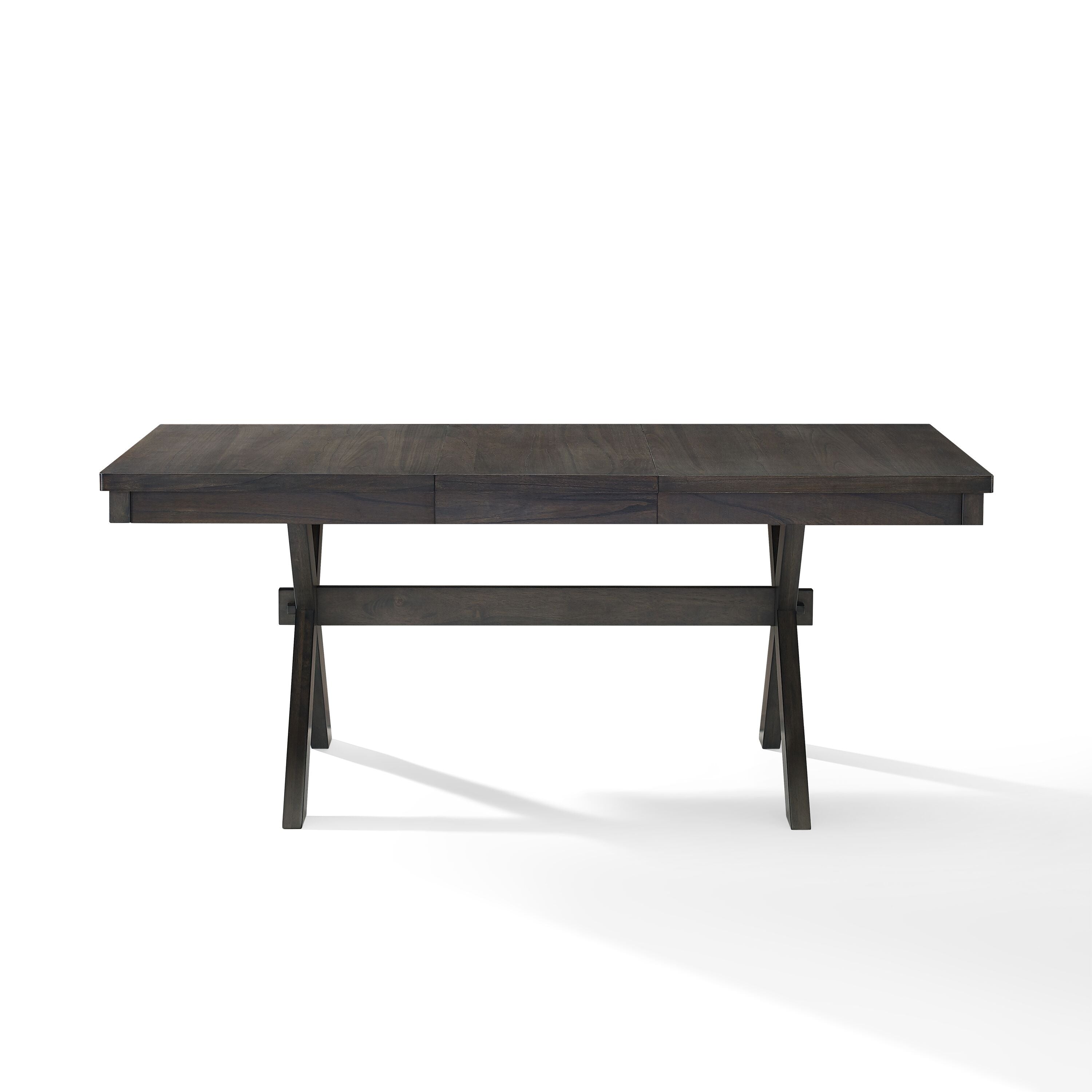 Hayden Dining Table - Modern Farmhouse Rustic Charm With 18' Extension Leaf - Seats 6 - X-Shaped Trestle Base - Durable & Stylish