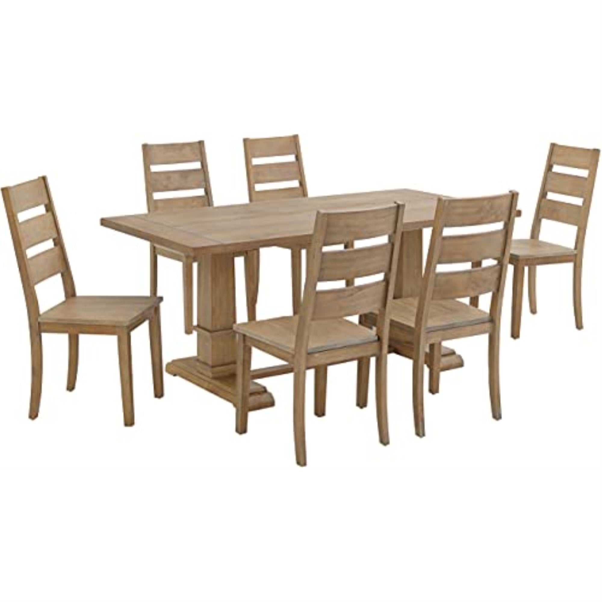 Joanna 7Pc Dining Set - Table & 6 Ladder Back Chairs