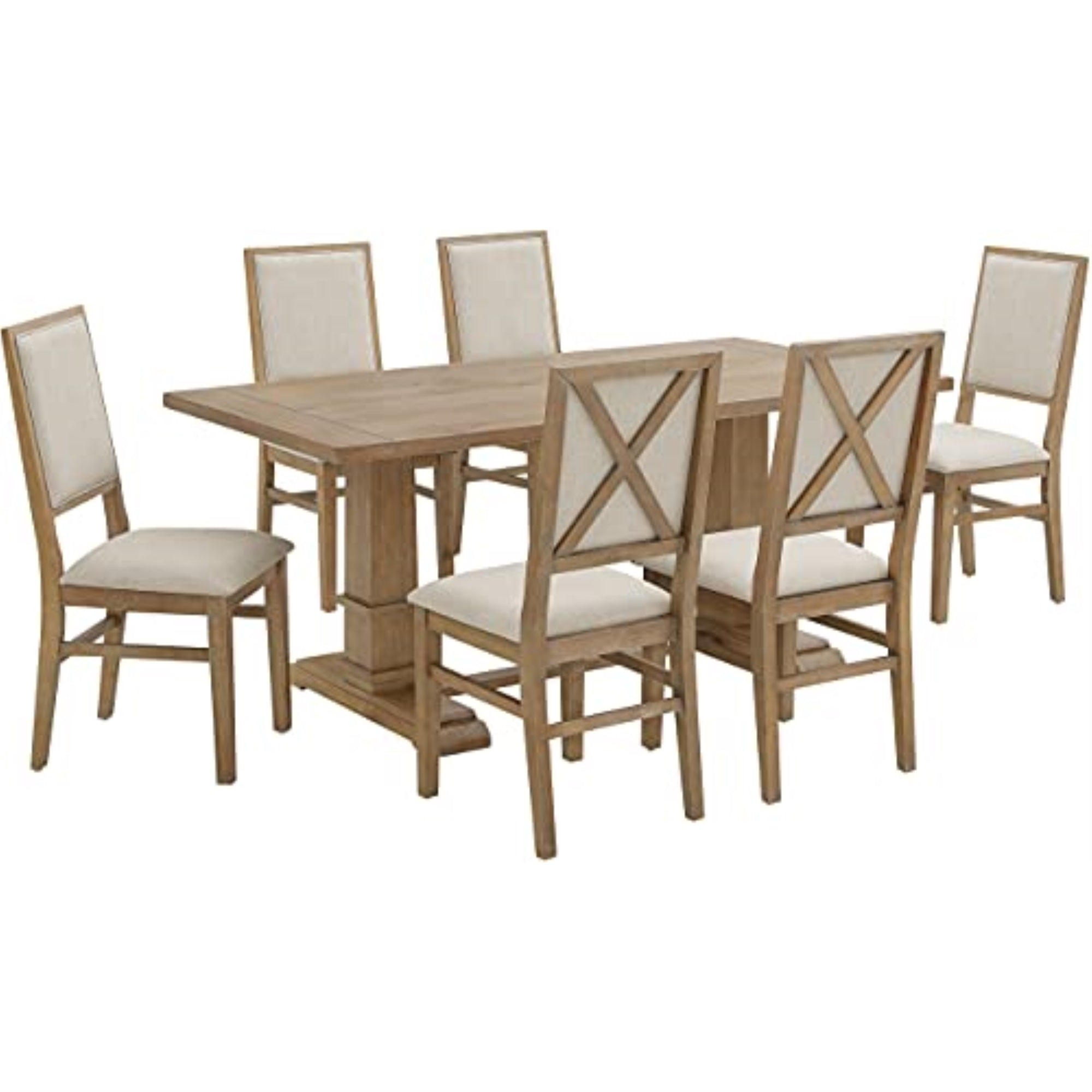 Joanna 7Pc Dining Set - Table & 6 Upholstered Back Chairs