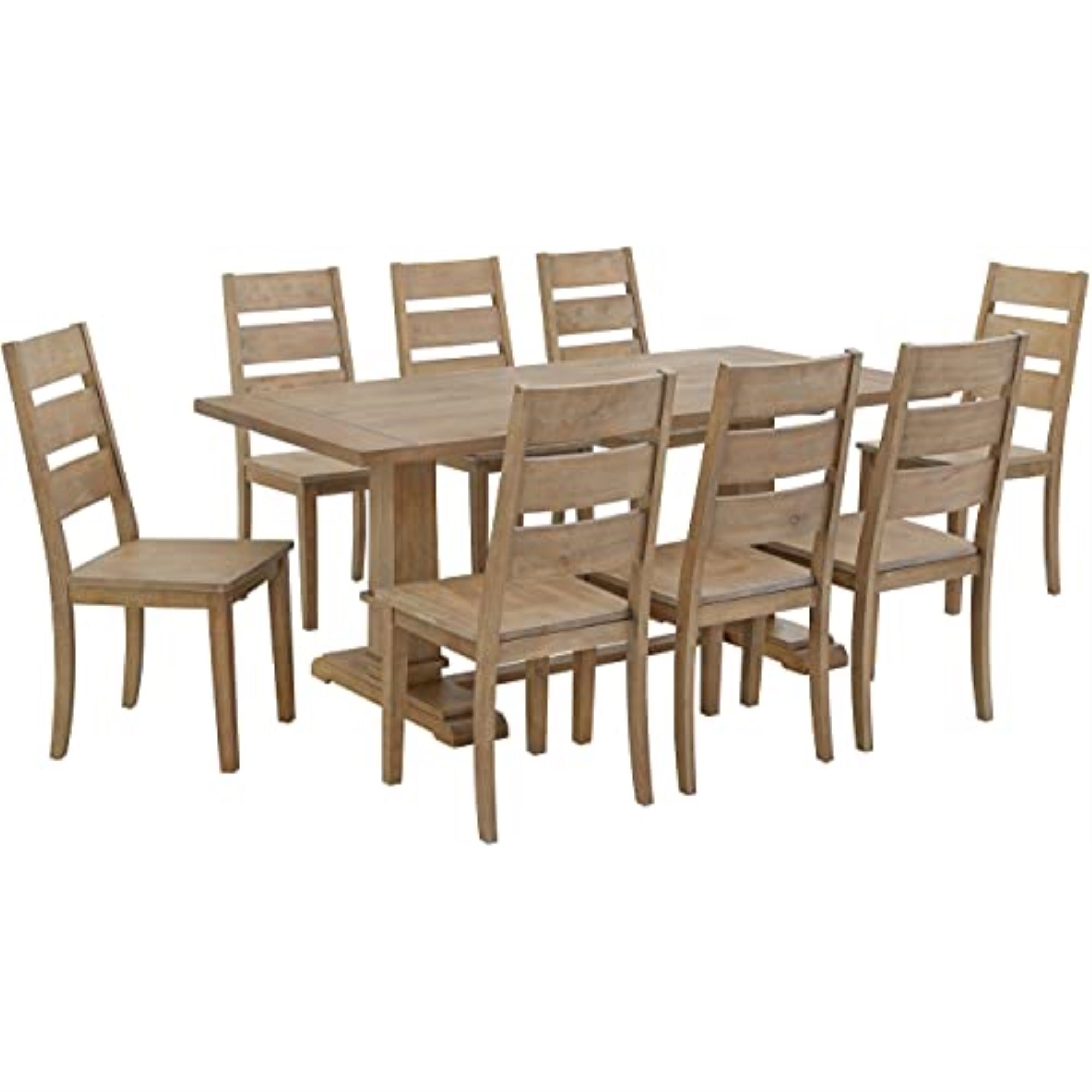 Joanna 9Pc Dining Set - Table & 8 Ladder Back Chairs