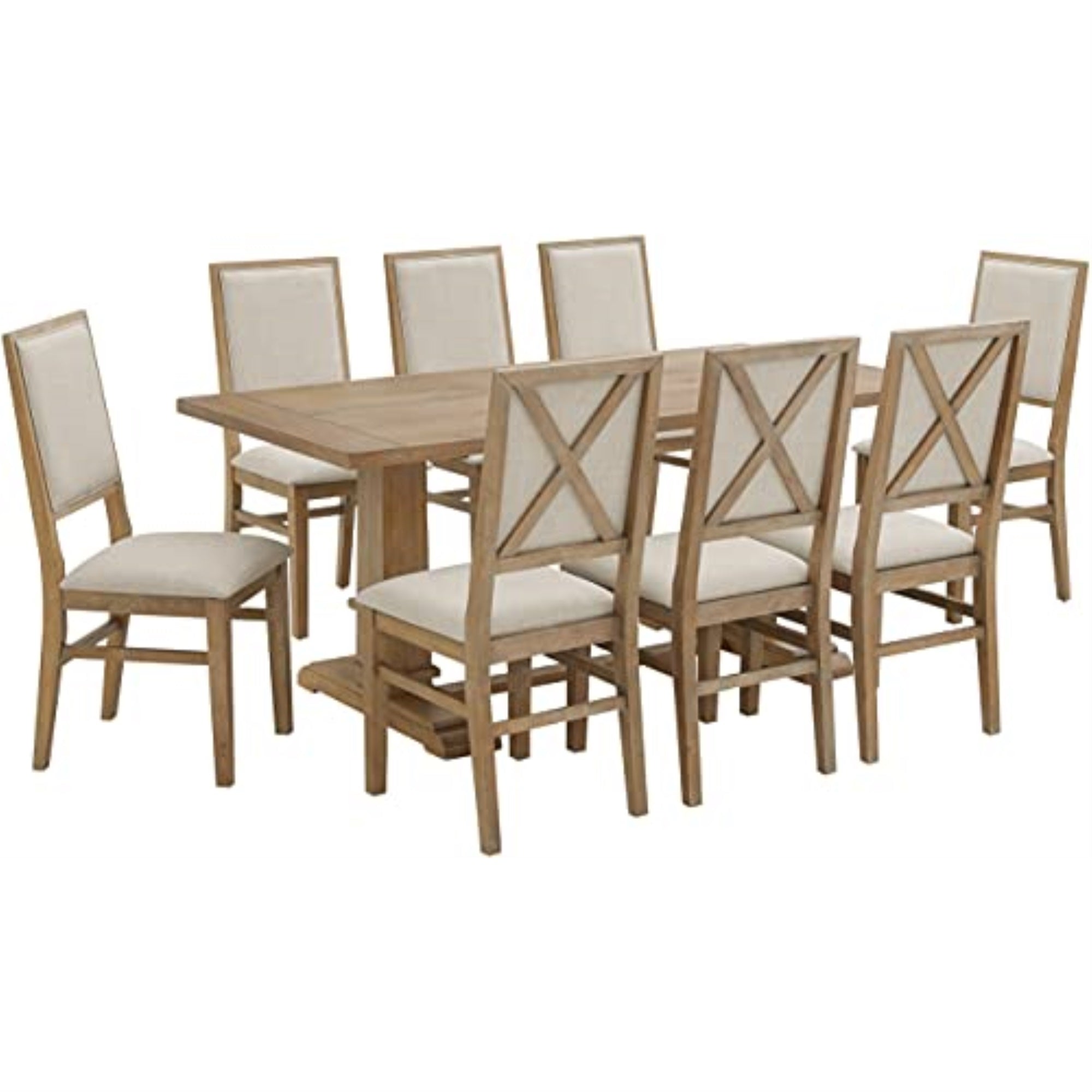 Joanna 9Pc Dining Set - Table & 8 Upholstered Back Chairs