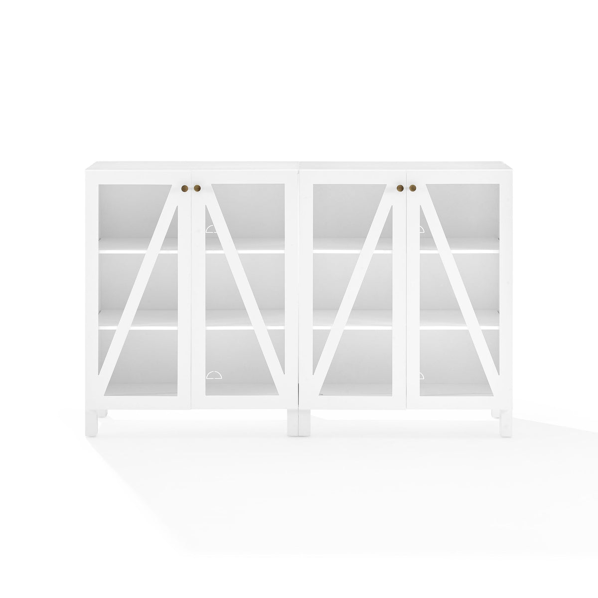 Cassai 2 Piece Media Storage Cabinet Set