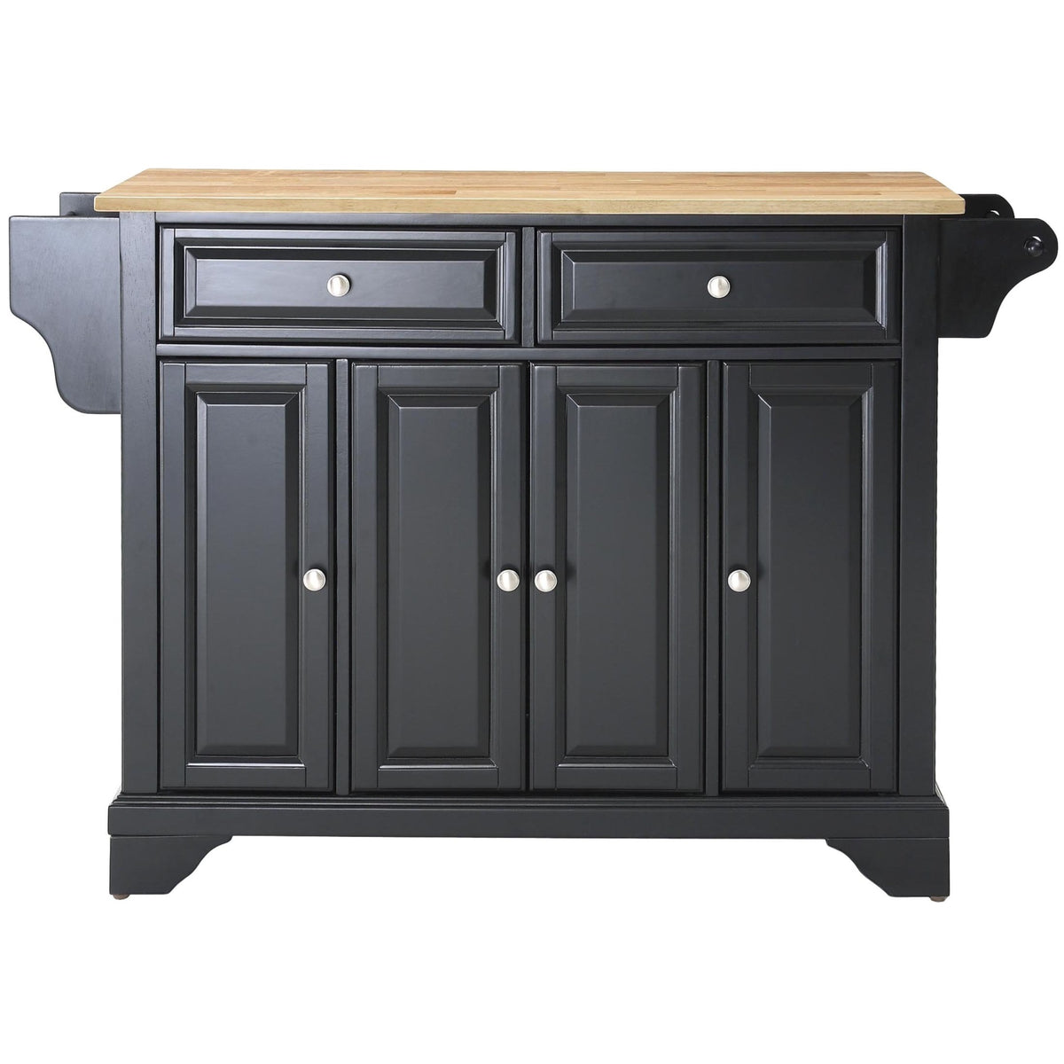 Casafoyer Furniture Lafayette Wood Top Rolling Kitchen Island Storage ...