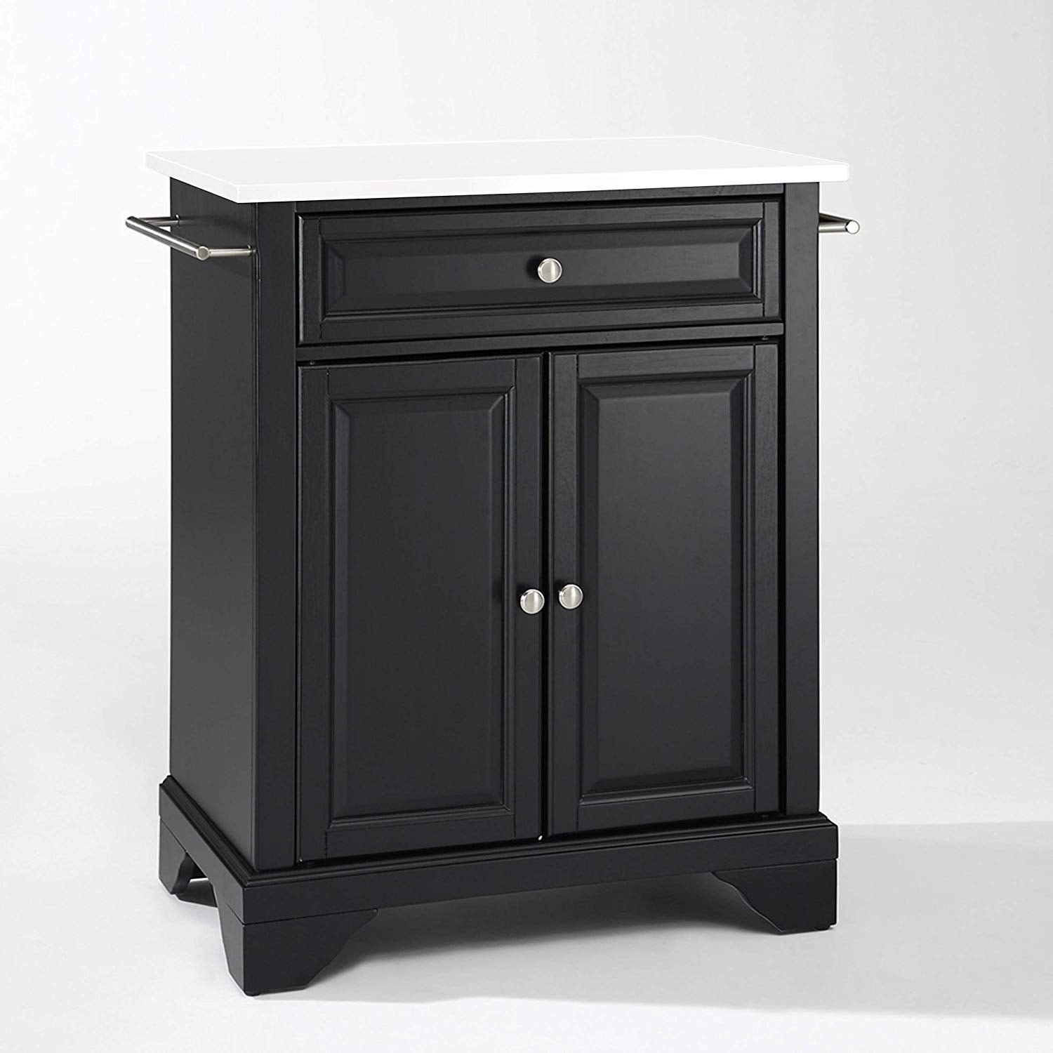 Elegant Solid Hardwood Kitchen Island With Adjustable Shelf And Ample Storage Space - Durable, High-Quality Craftsmanship