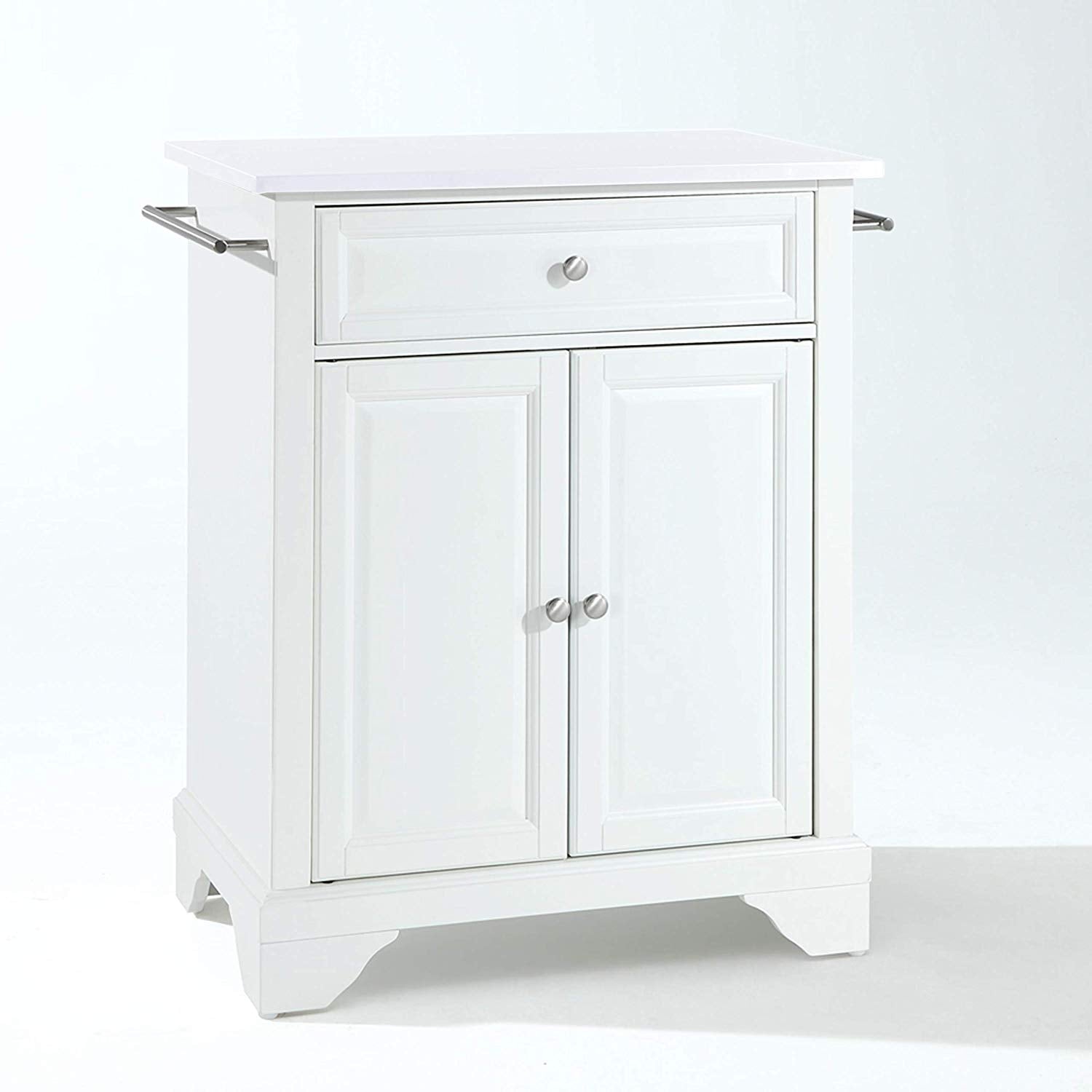 Solid Hardwood Kitchen Island With Adjustable Shelf And Ample Storage Space - Elegant And Durable Design