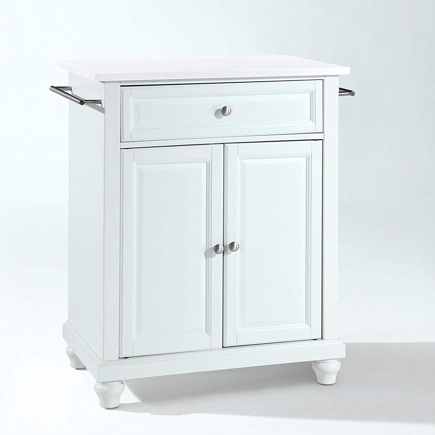 Solid Hardwood Kitchen Island With Elegant Raised Panel Door And Drawer Front - Ample Storage Space And Adjustable Shelf - Enhance Your Home