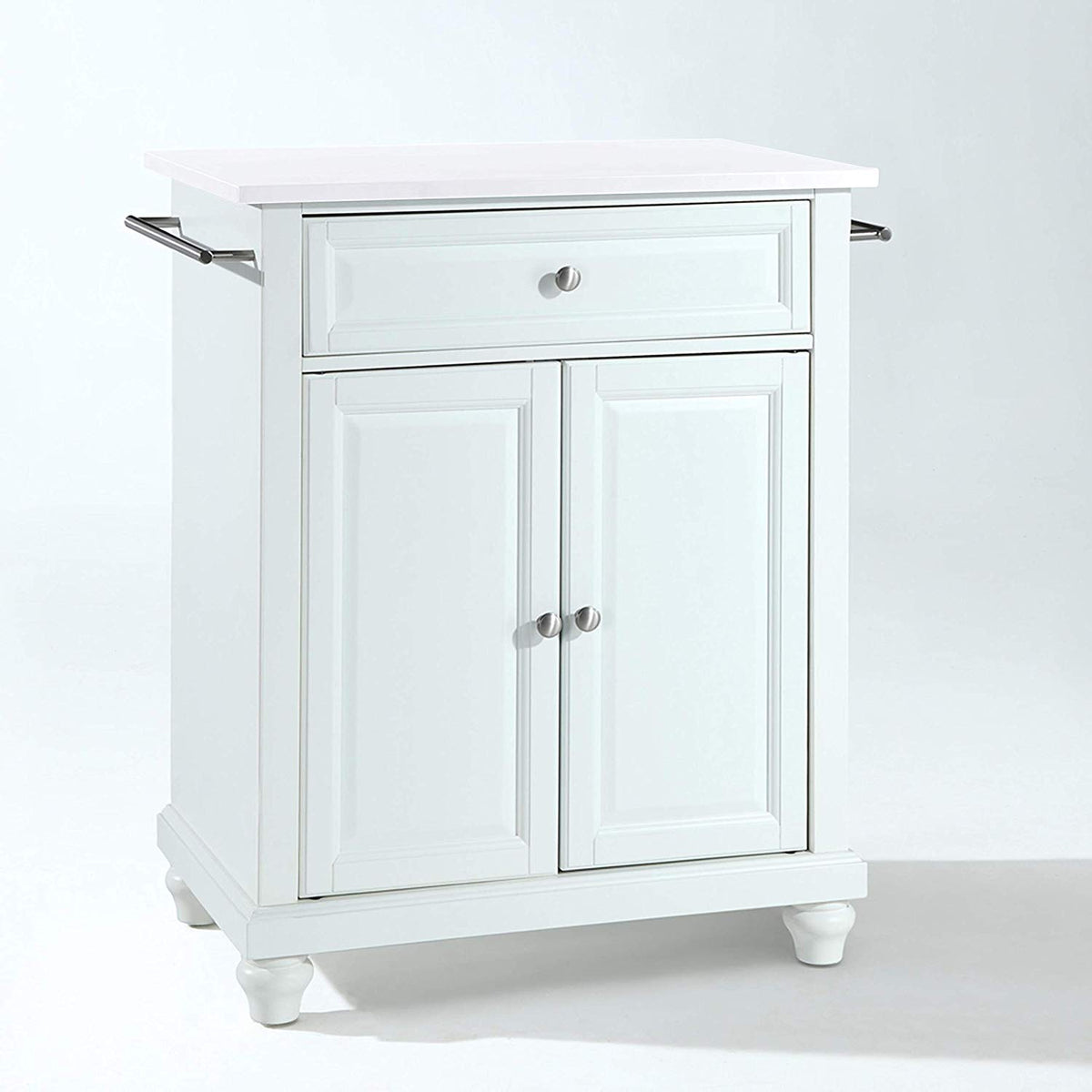 Solid Hardwood Kitchen Island With Elegant Raised Panel Door And Drawer Front - Ample Storage Space And Adjustable Shelf - Enhance Your Home