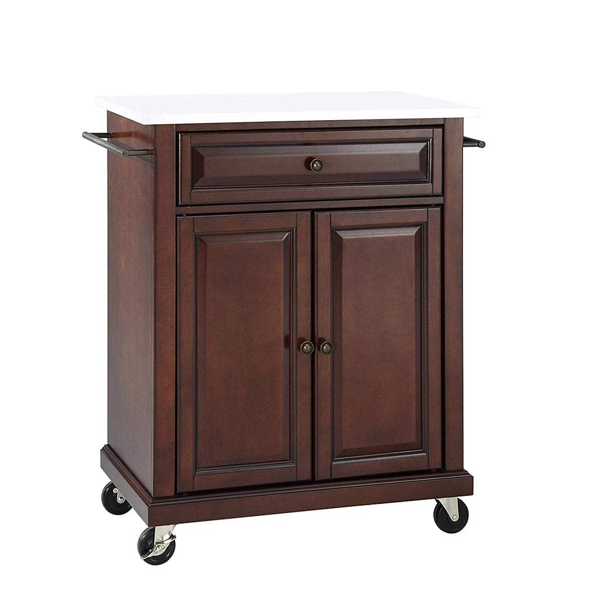 Sturdy Hardwood Kitchen Island With Elegant Raised Panel Door, Drawer, Adjustable Shelf, And Ample Storage Space