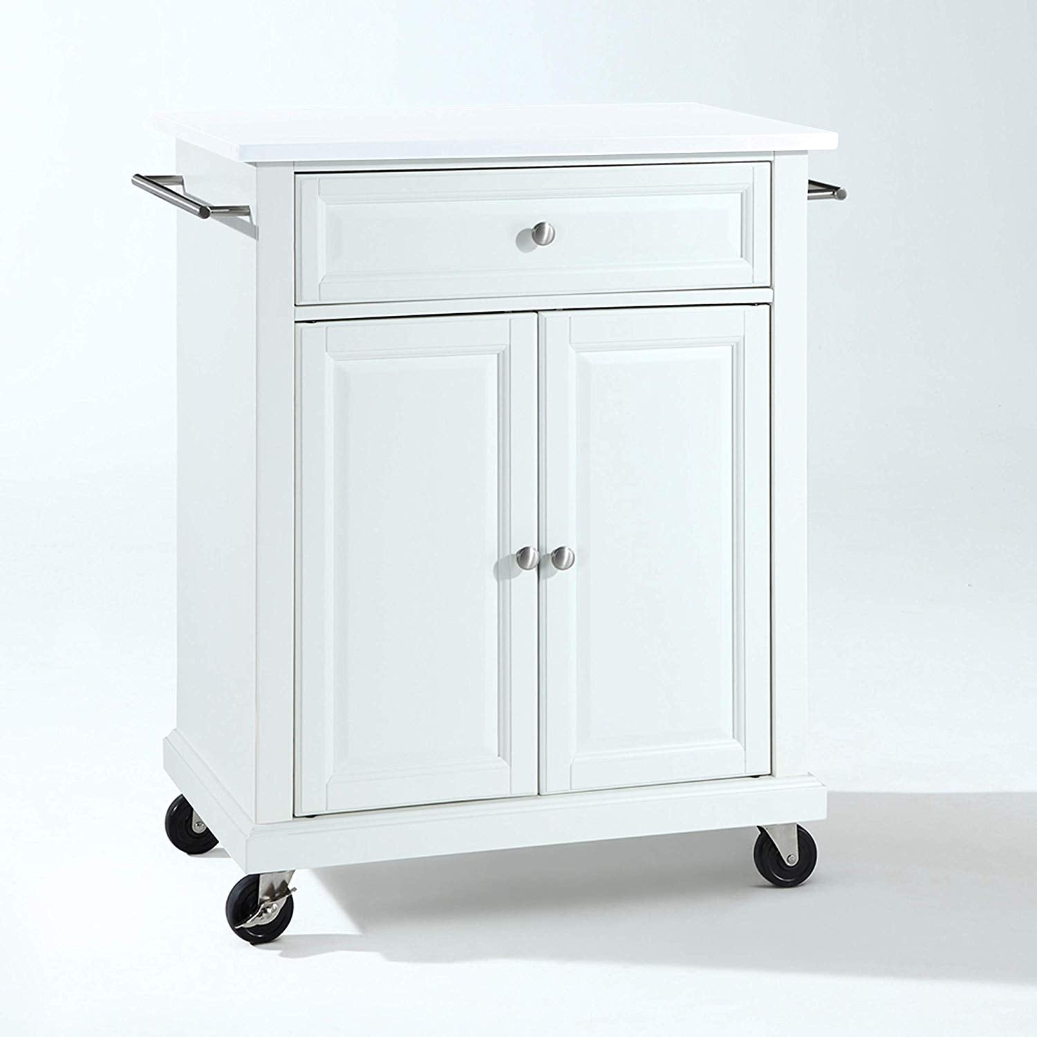 Sturdy Solid Hardwood Kitchen Island With Elegant Raised Panel Door & Drawer Front - Ample Storage & Adjustable Shelf - Superior Craftsmanship