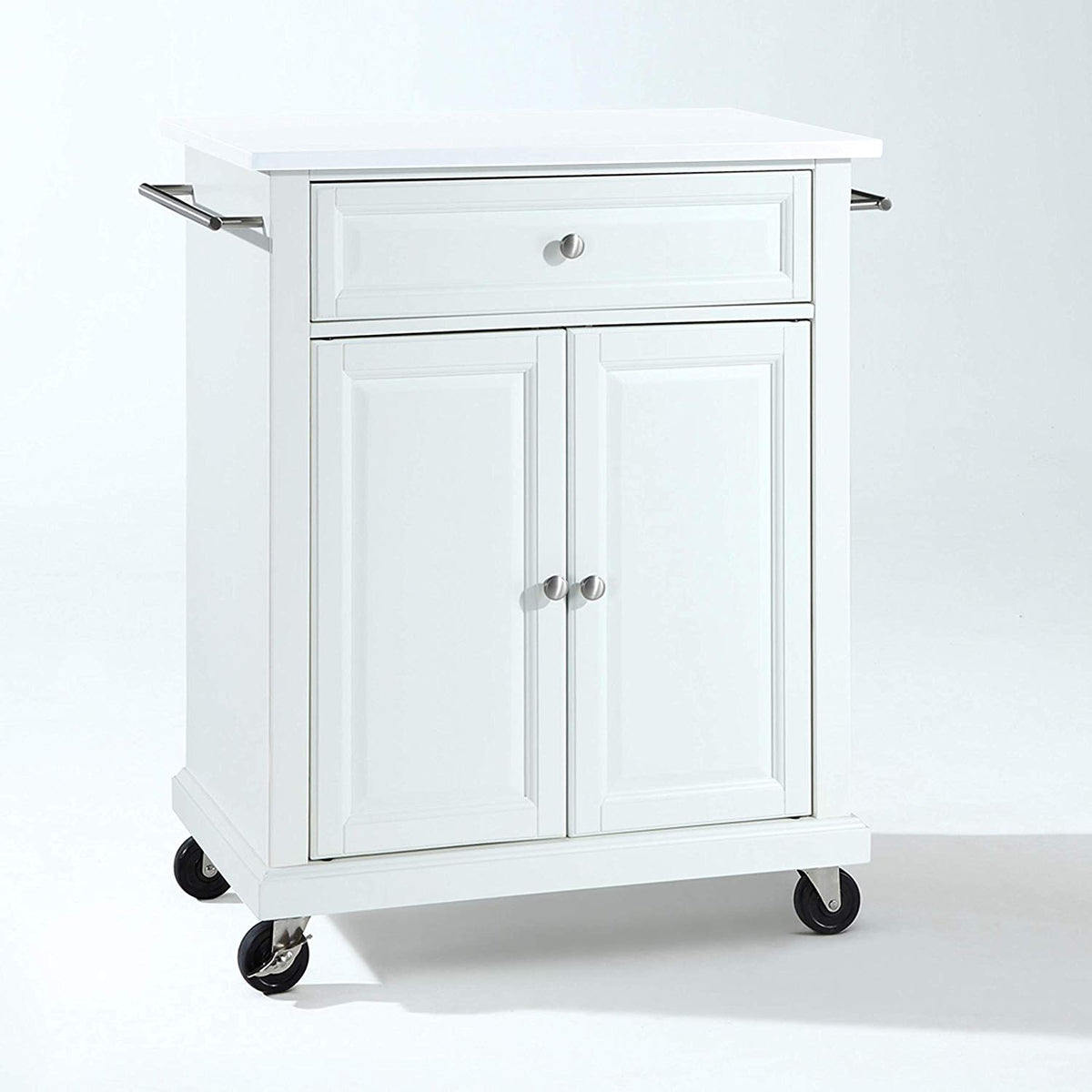 Sturdy Solid Hardwood Kitchen Island With Elegant Raised Panel Door & Drawer Front - Ample Storage & Adjustable Shelf - Superior Craftsmanship