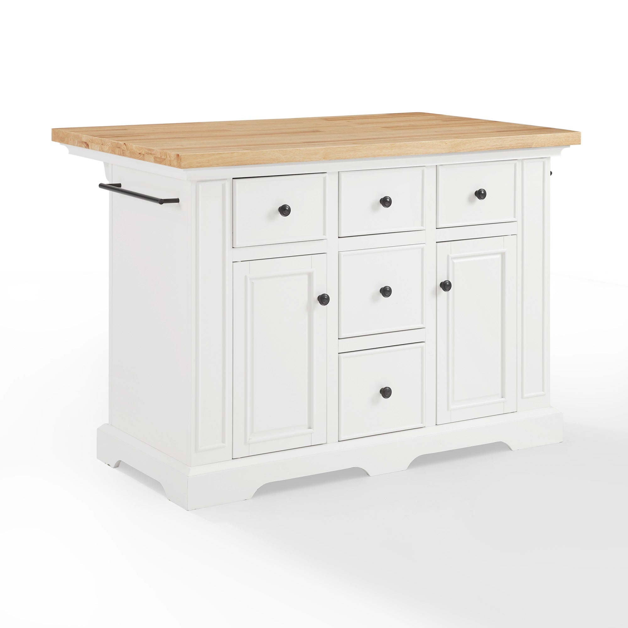 Julia Kitchen Island: Versatile, Stylish, And Organized - Ample Space For Food Prep, Entertaining, And Dining - 5 Drawers, 2 Cabinets