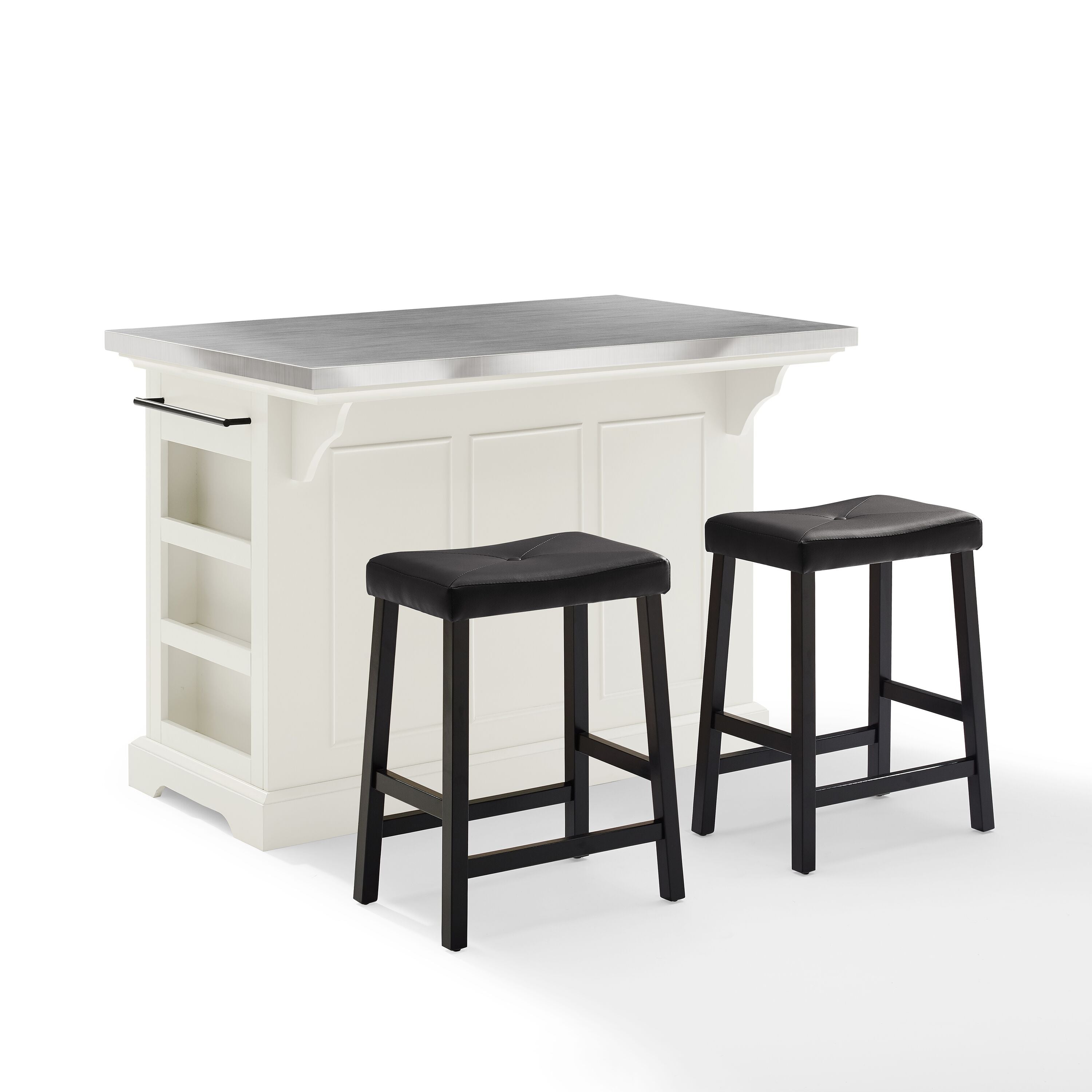 Julia Island W/Uph Saddle Stools