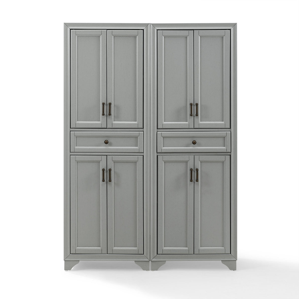 Tara 2Pc Pantry Set - Adjustable Shelving, Metal Hardware, Storage Drawer - Ideal For Kitchenware & Home Organization