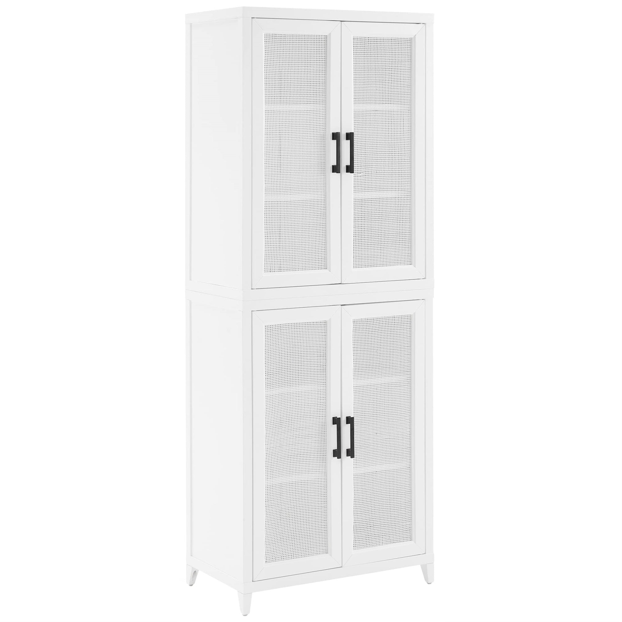 Casafoyer Furniture Milo Tall Pantry Storage Cabinet With Shelves, Kitchen, Dining, Or Laundry Room, White