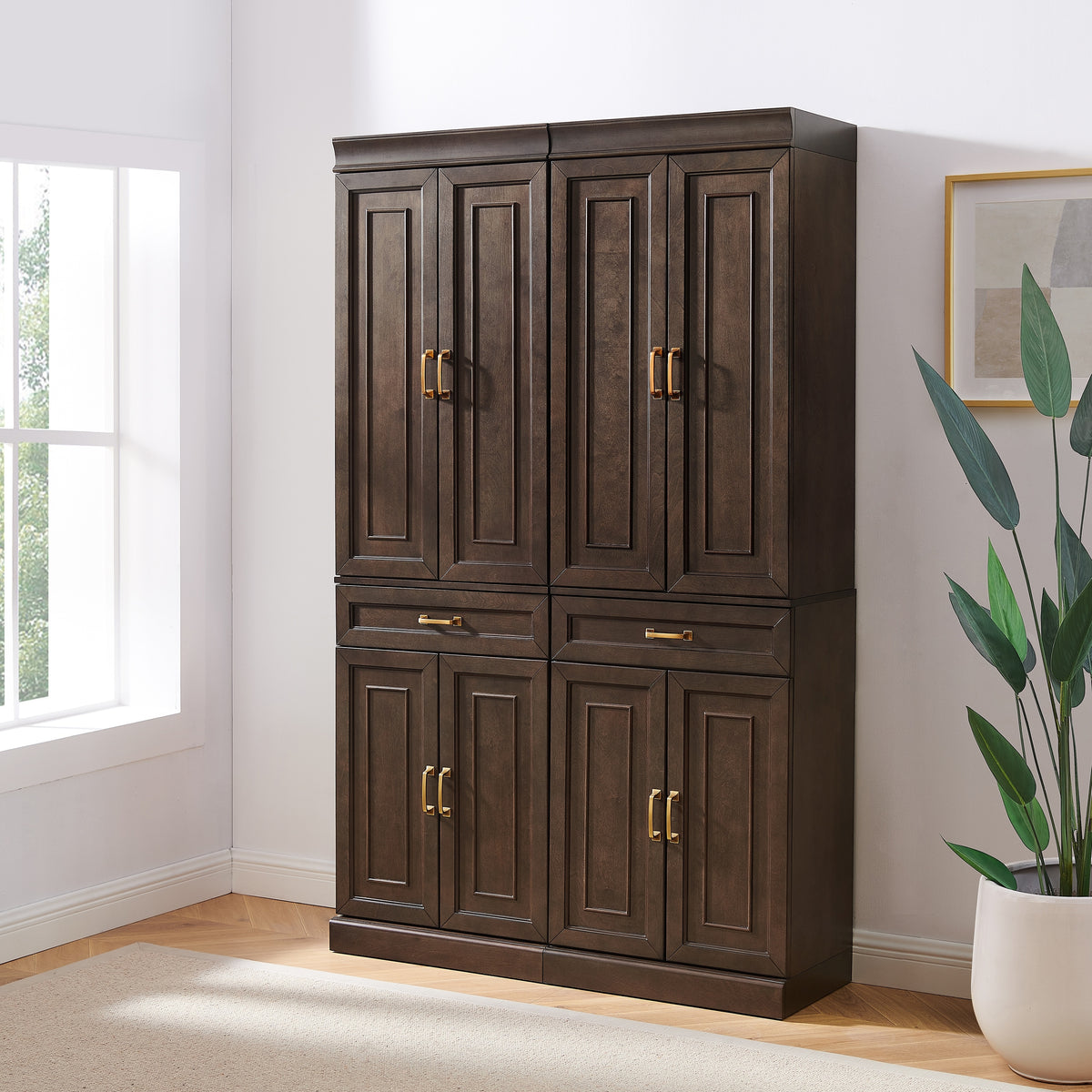 Stanton 2-Piece Kitchen Storage Pantry Cabinet Set