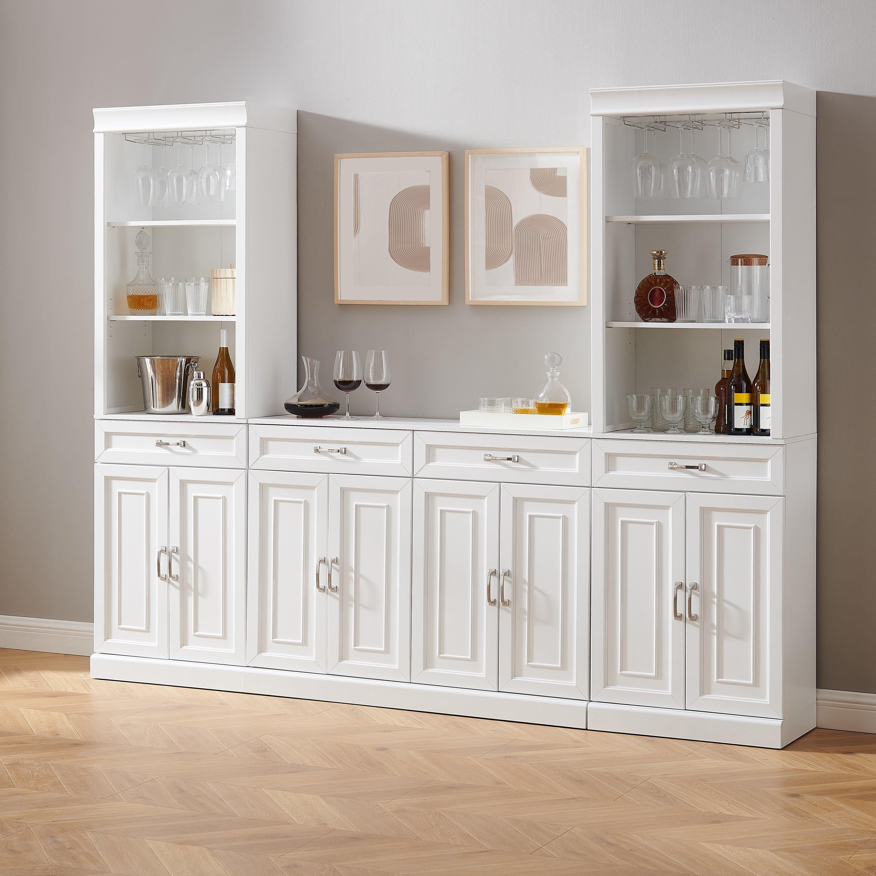 Stanton 3-Piece Sideboard And Bar Cabinet Set