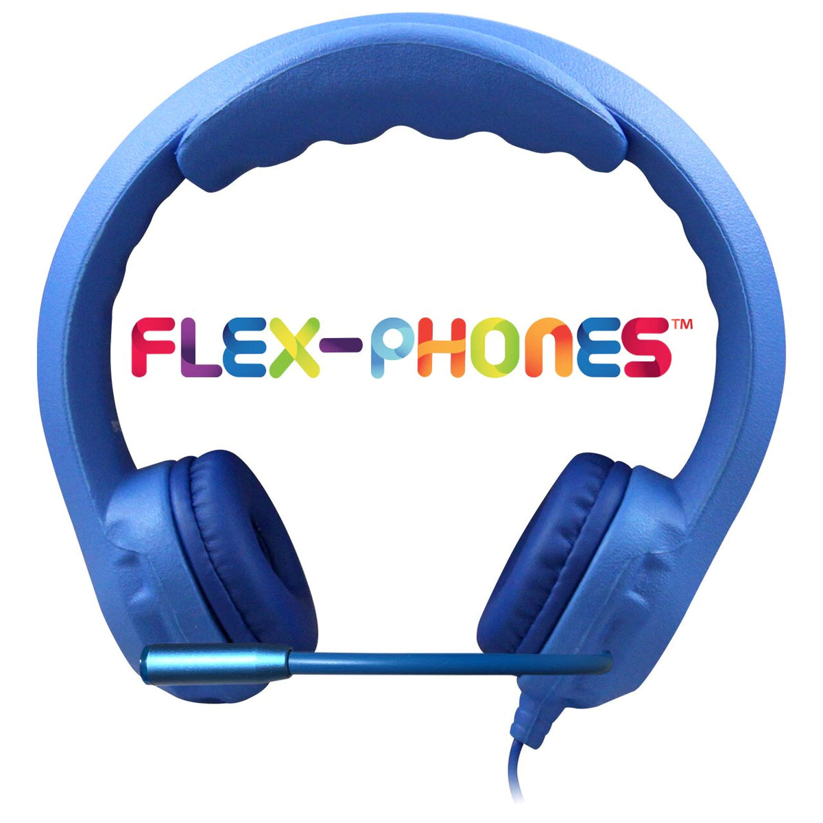 Kids Blue Flex-Phone Usb Headset With Gooseneck Microphone