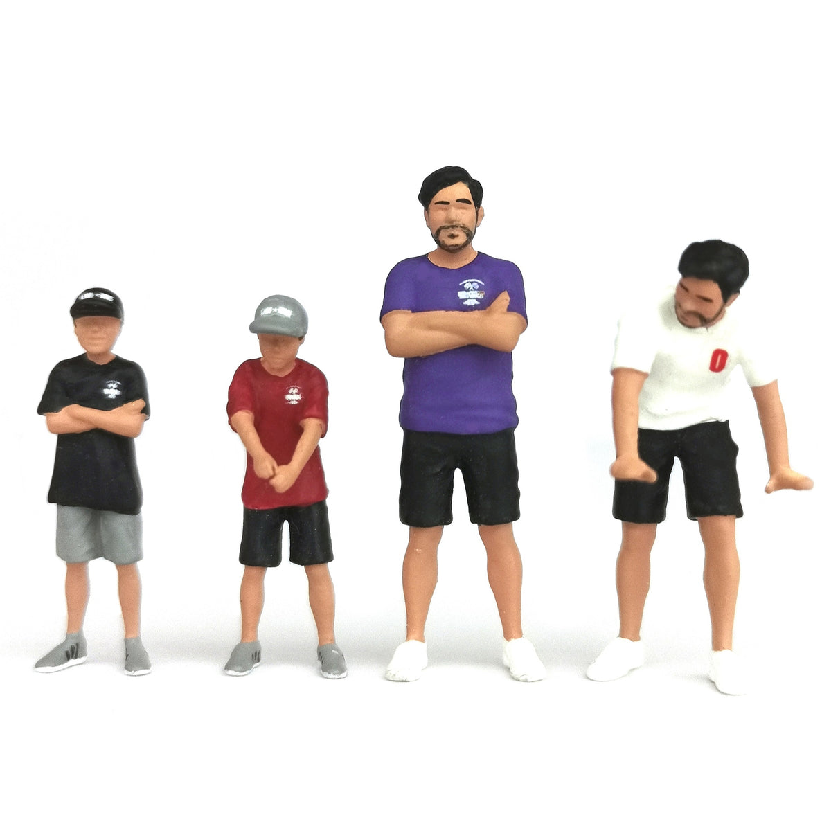 Kaido And Sons V2' 4 Piece Diecast Figure Set 'Kaido House' Special For 1/64 Scale Models By Mini Gt