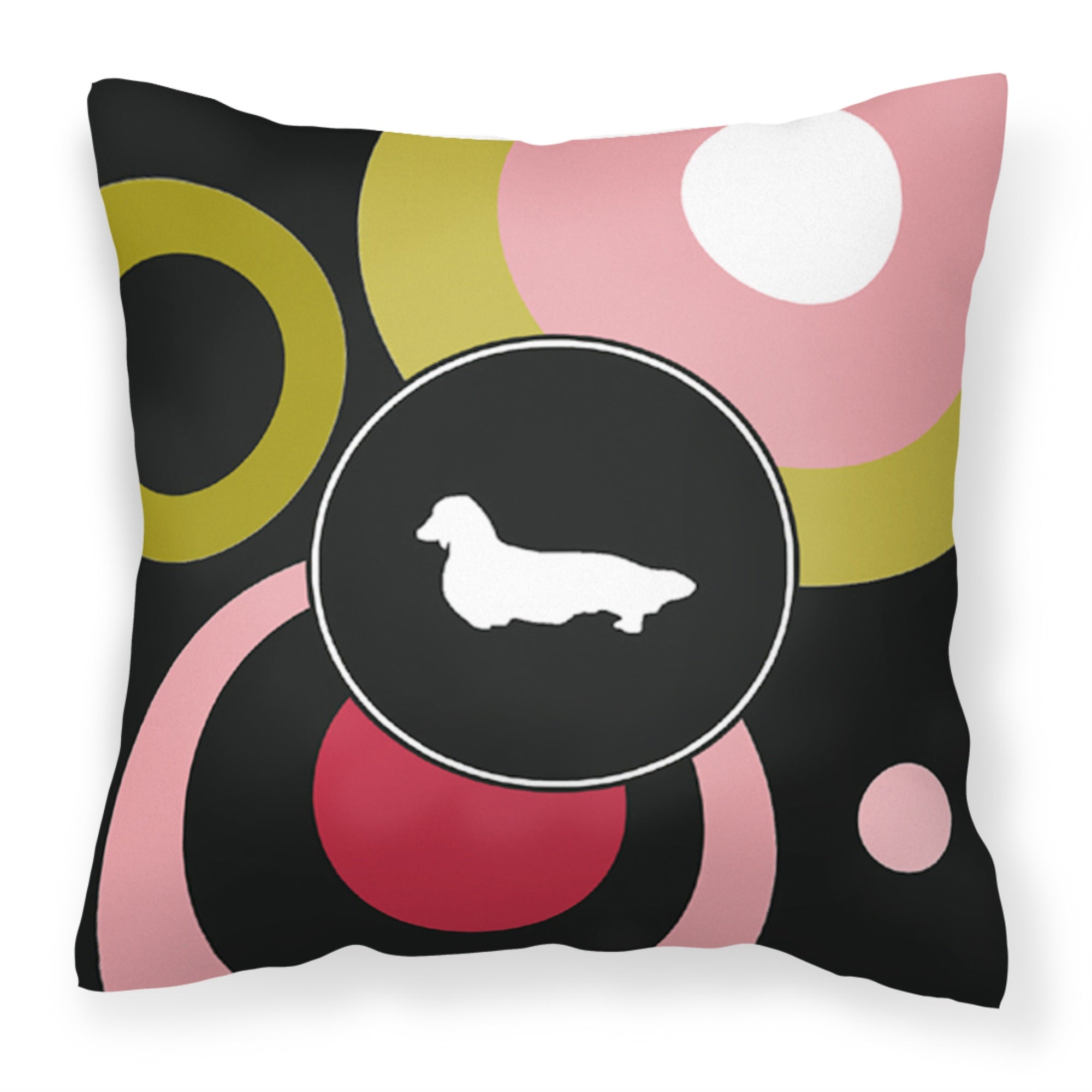 Caroline'S Treasures Kj1132Pw1414 Dachshund Decorative Canvas Fabric Pillow, Large, Multicolor