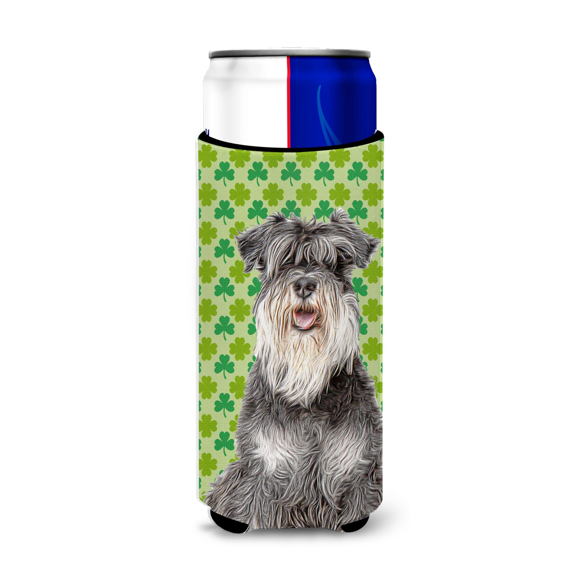 St. Patrick'S Day Shamrock Schnauzer Ultra Beverage Insulators For Slim Cans Kj1199Muk