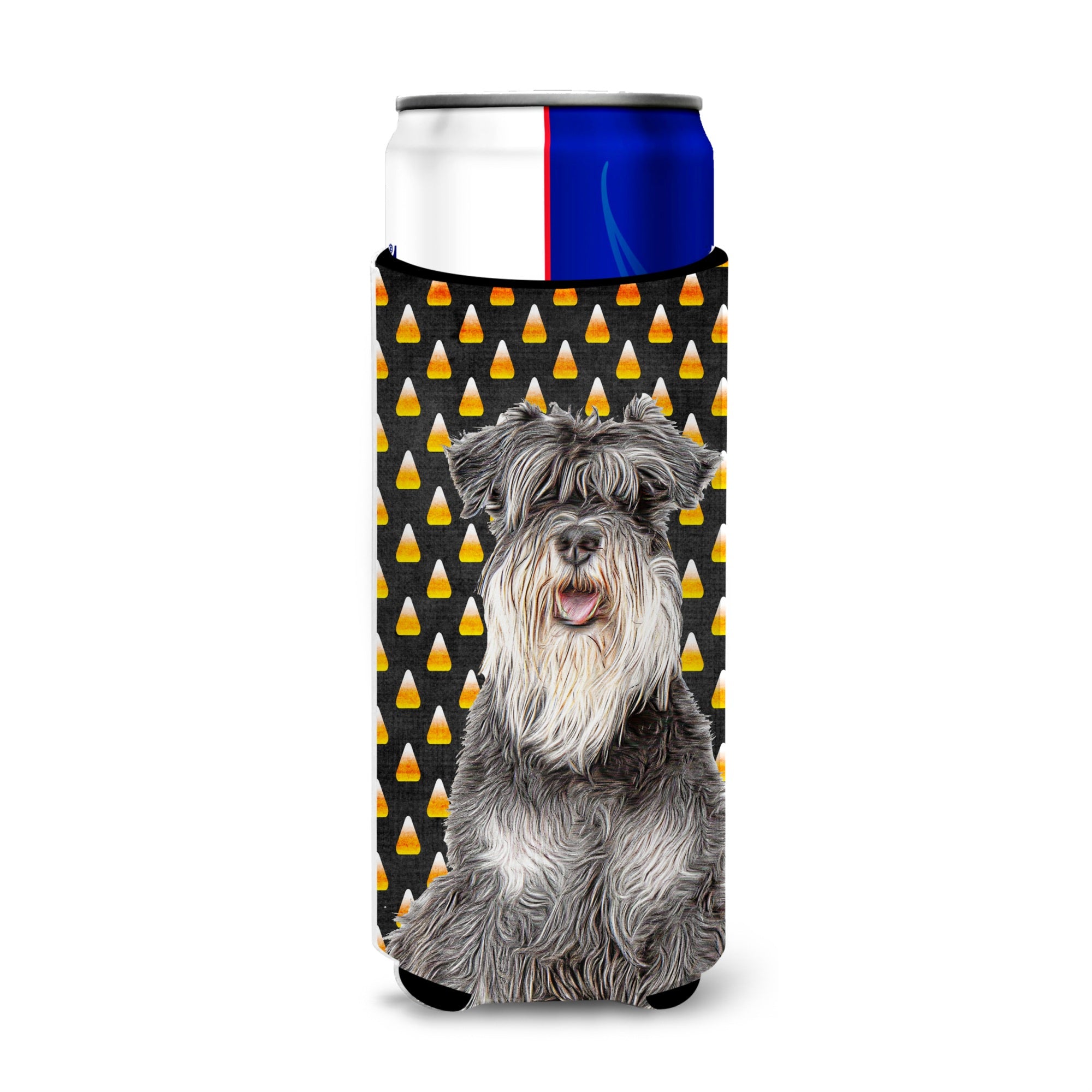 Candy Corn Halloween Schnauzer Ultra Beverage Insulators For Slim Cans Kj1213Muk