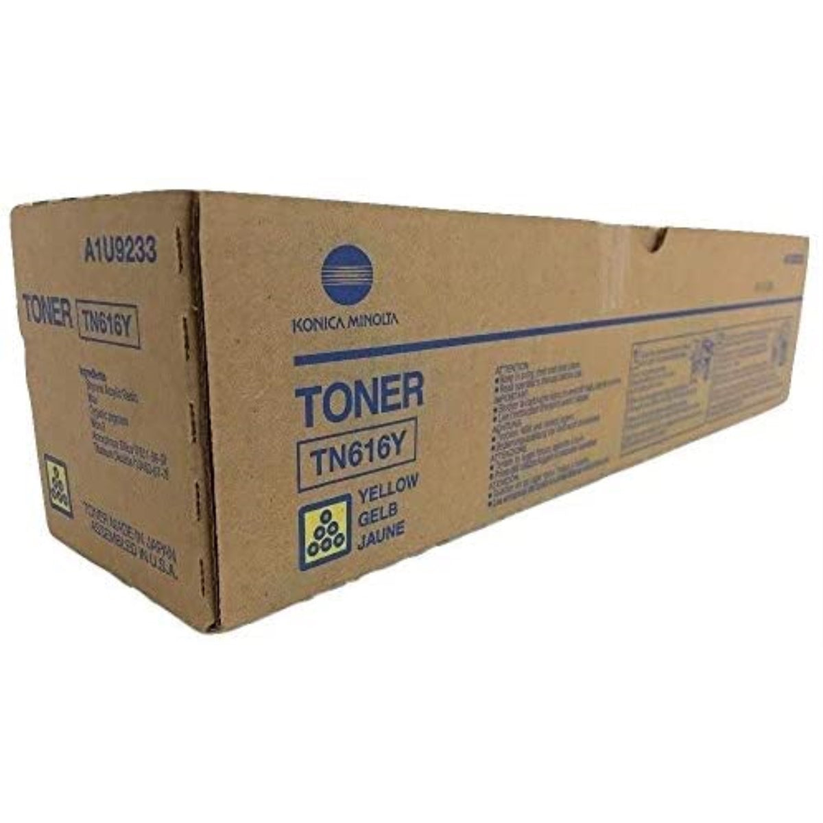 Konica Biz C7000 A1U9233 Tn616 Hi Yellow Toner, 41,800 Yield