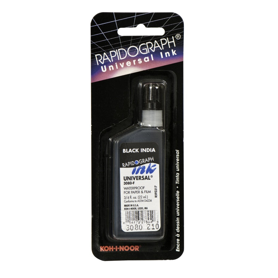 Ink Universal Blk 3/4Oz Sqz Bt