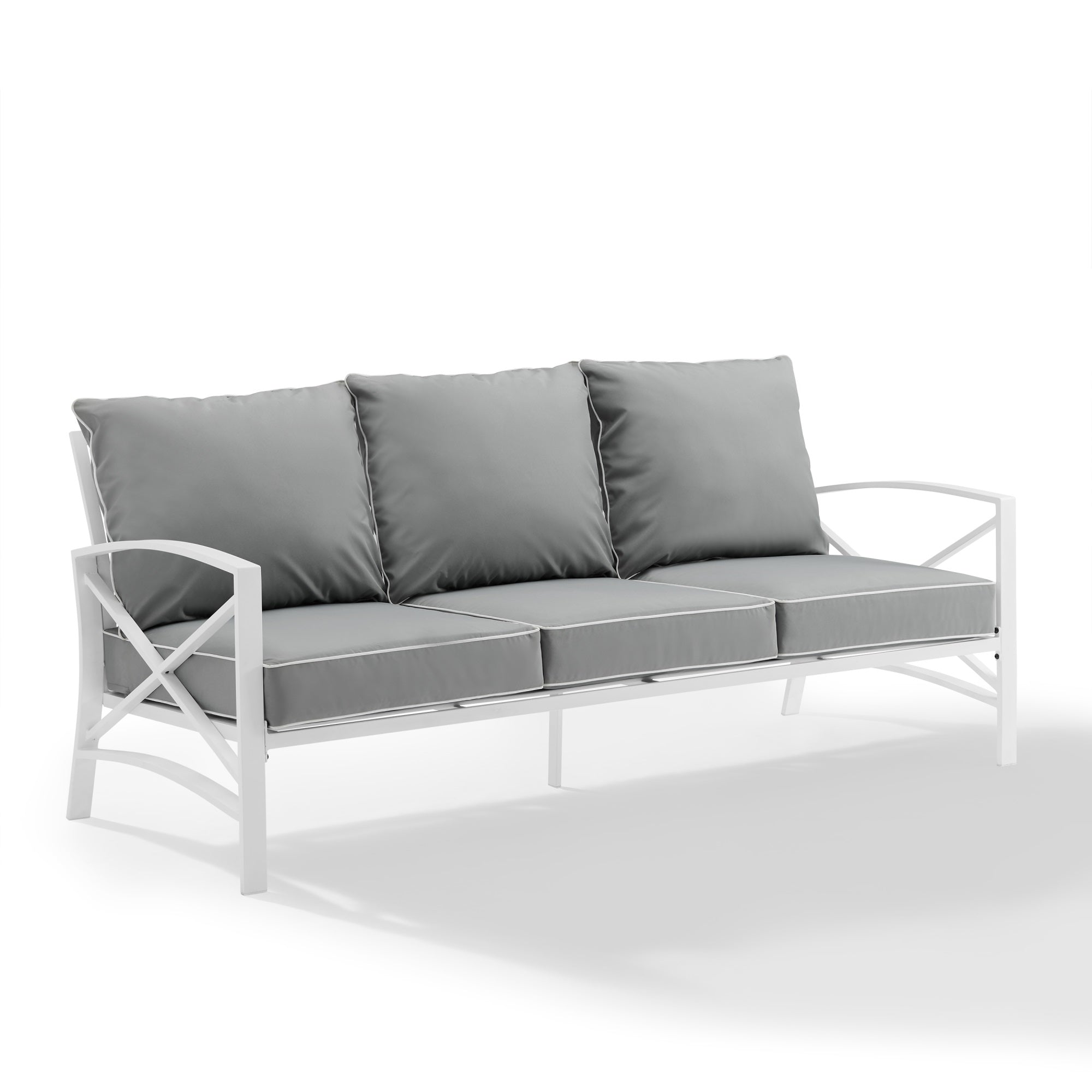 Kaplan Outdoor Metal Sofa - Gray