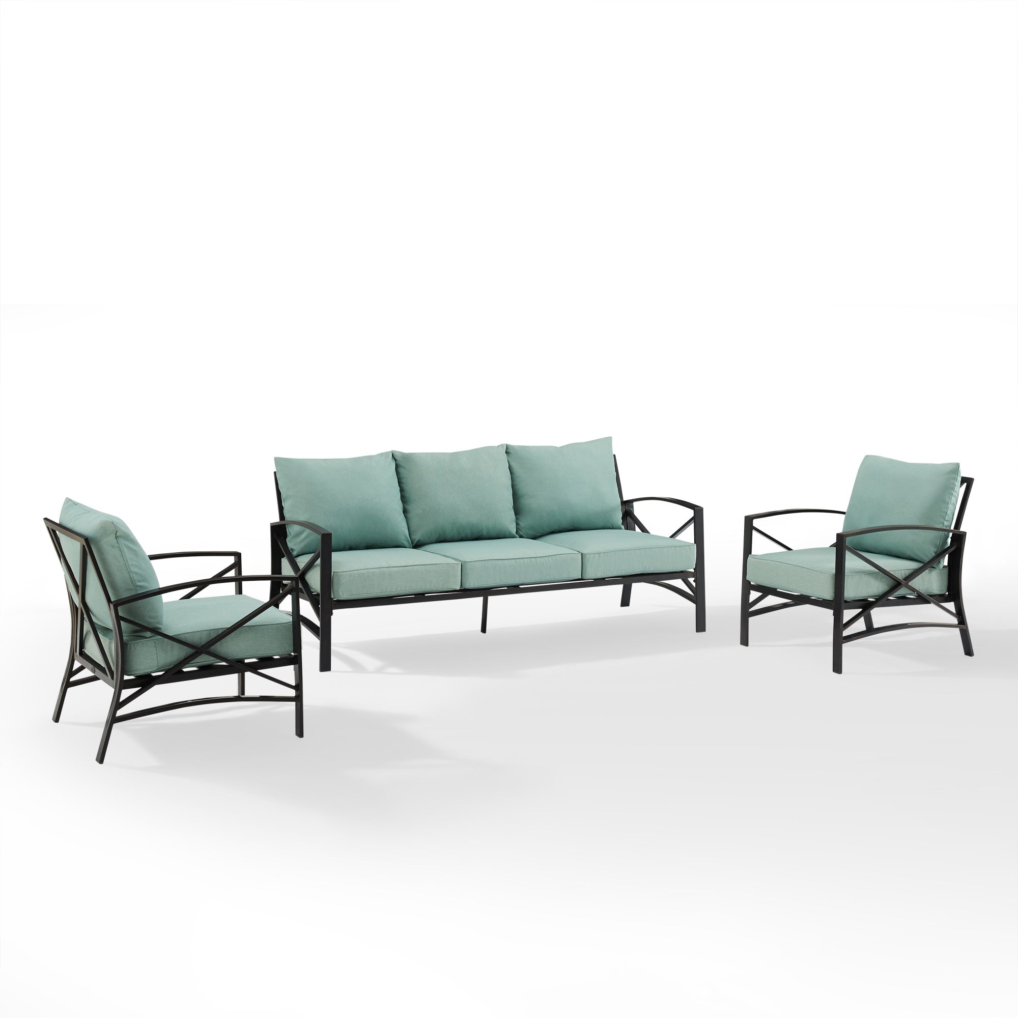 Kaplan 3Pc Outdoor Sofa Set - Mist