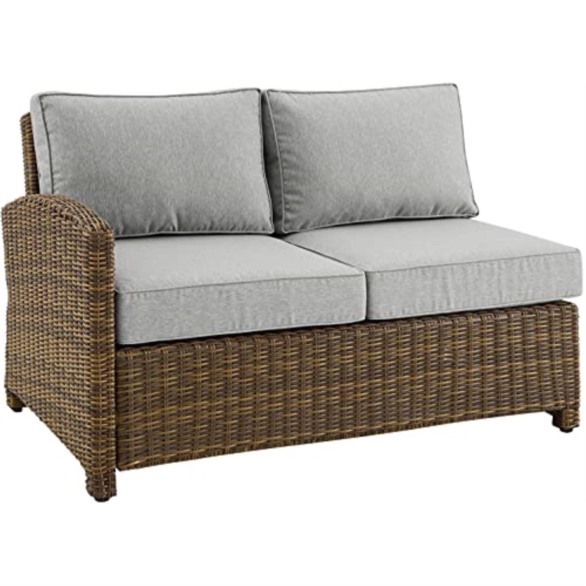 Bradenton Outdoor Wicker Sectional Left Side Loveseat