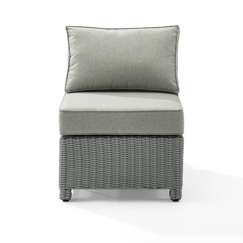 Bradenton Armless Chair - All-Weather Wicker, Modular Design, Deep Seating, Moisture-Resistant Cushions - Outdoor Relaxation & Versatility
