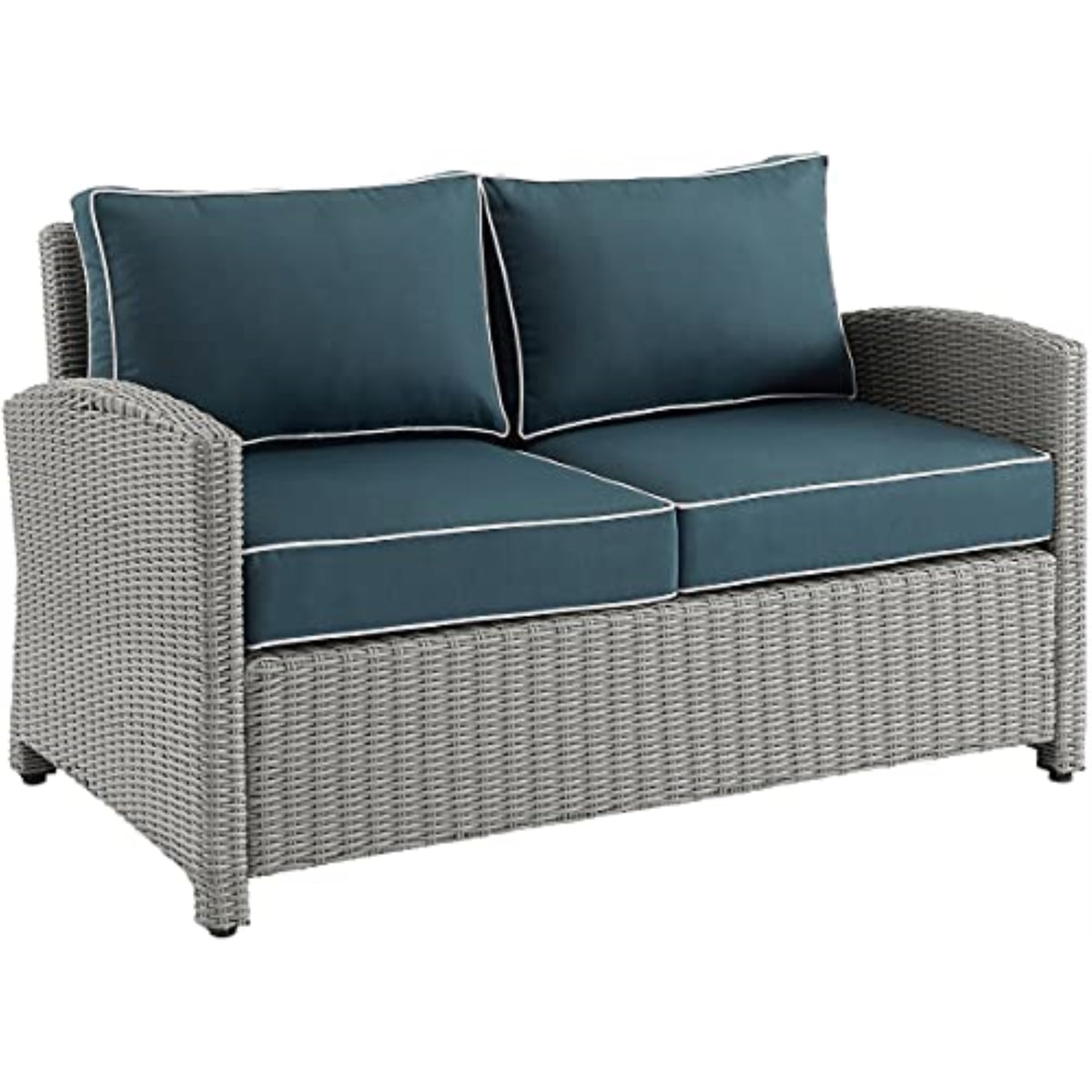 Bradenton Outdoor Wicker Loveseat - Stylish & Versatile Furniture For Outdoor Retreats | Ergode Ko70022Gy-Nv