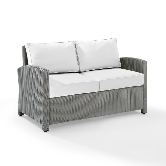 Ergode Bradenton Outdoor Loveseat - All-Weather Wicker, Sunbrella Cushions - Perfect For Relaxation And Entertainment