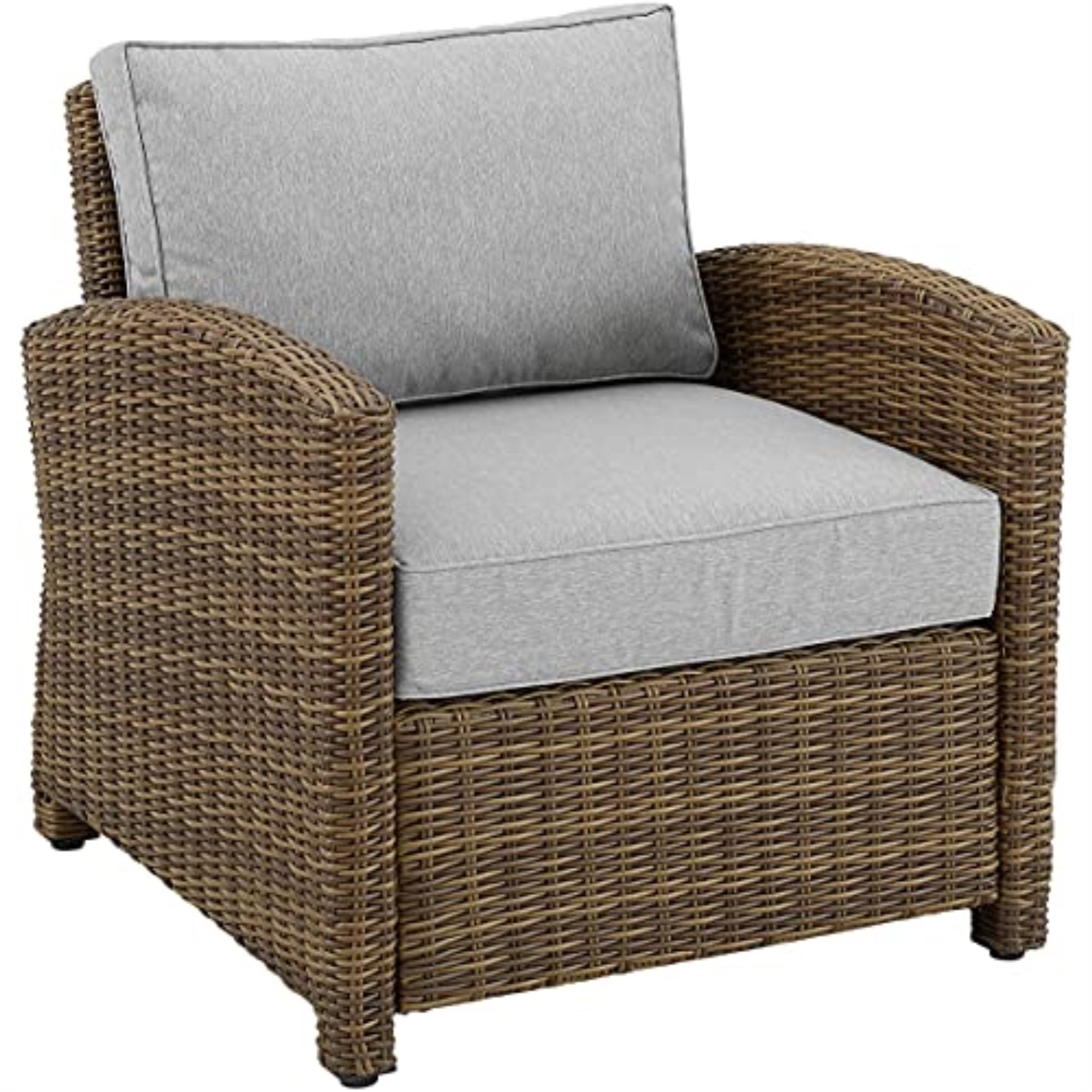 Ergode Bradenton Outdoor Wicker Armchair - Stylish & Cozy Seating For Relaxation & Gatherings. All-Weather, Moisture-Resistant Cushions.