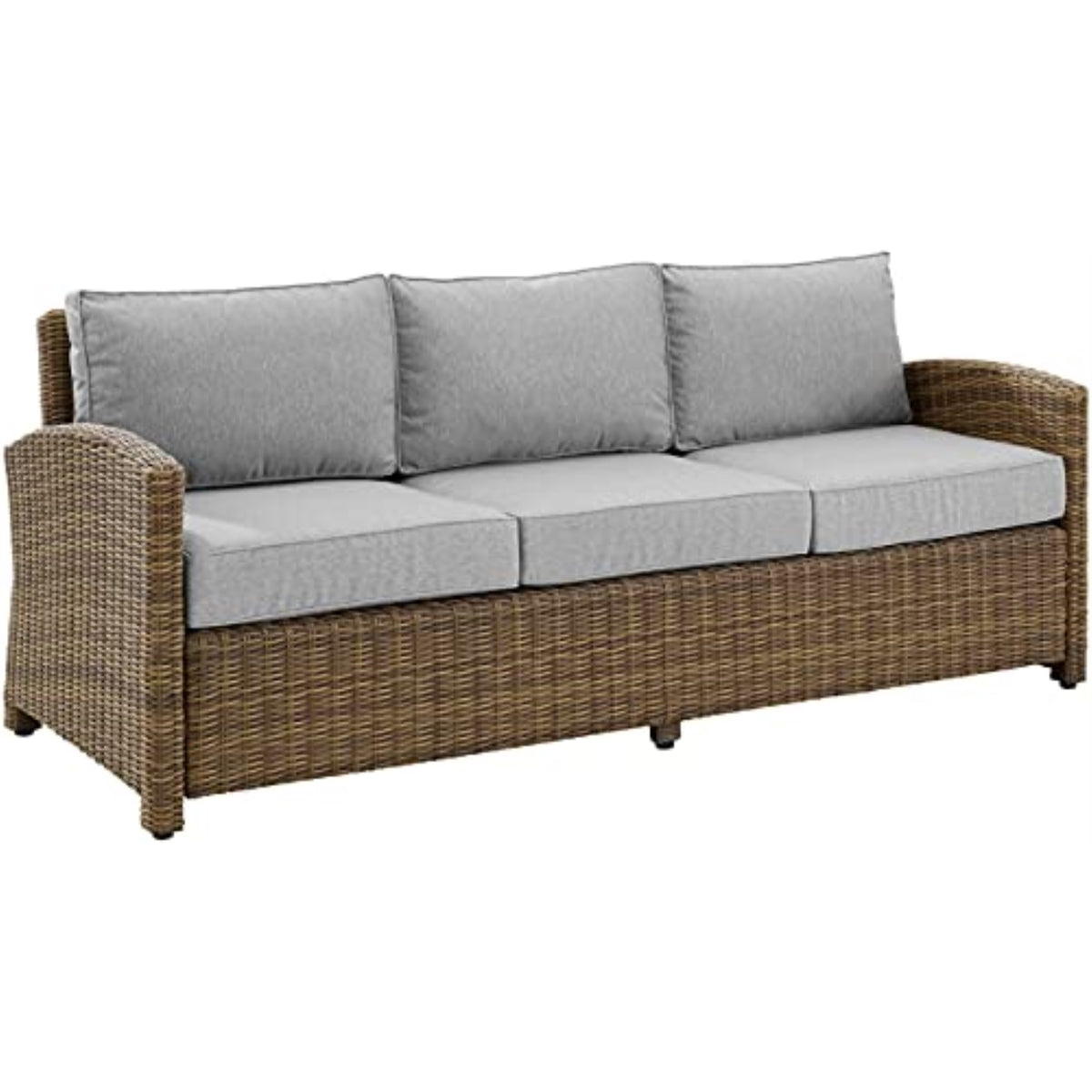 Bradenton Outdoor Wicker Sofa - All-Weather, Sturdy Steel Frame, Moisture-Resistant Cushions, Deep Seating, Stylish & Comfortable