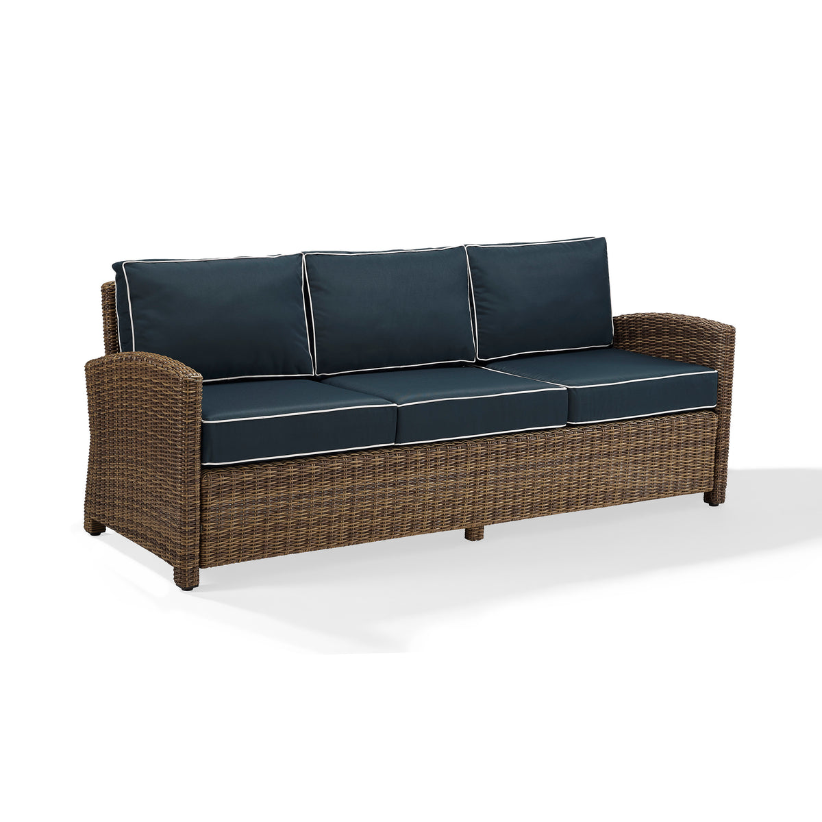 Bradenton Sofa: Versatile Outdoor Furniture With All-Weather Wicker & Moisture-Resistant Cushions. Stylish & Comfortable For Relaxation & Entertaining.