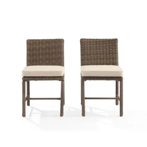 Bradenton 2Pc Outdoor Wicker Dining Chair Set