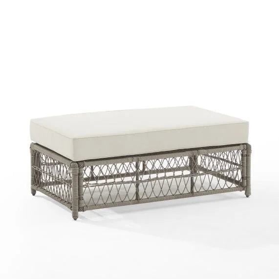 Thatcher Outdoor Wicker Coffee Table Ottoman