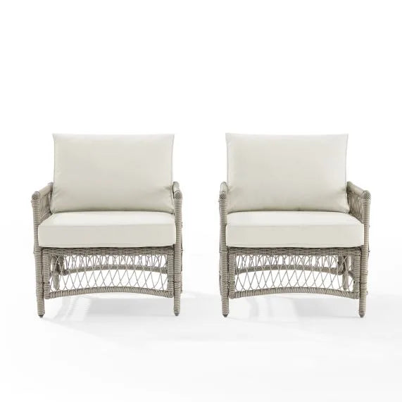 Thatcher 2Pc Outdoor Wicker Armchair Set