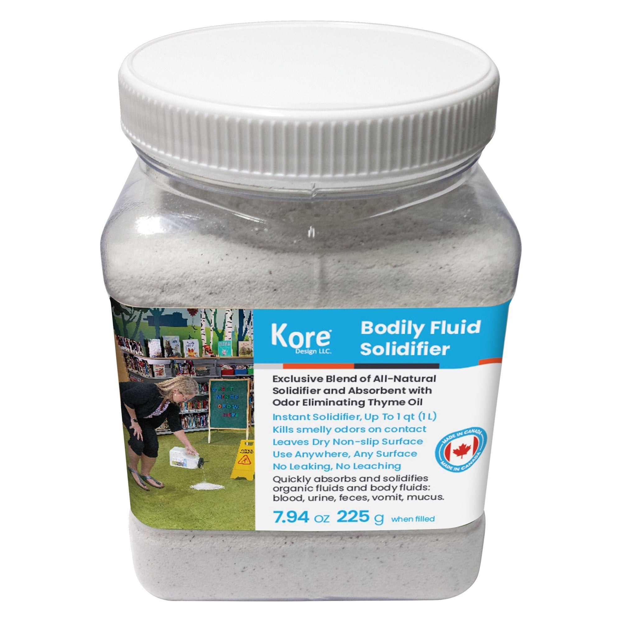Kore Body Fluid Solidfier  Light Weight Absorbent For Absorbing Body Fluids  1L Jug
